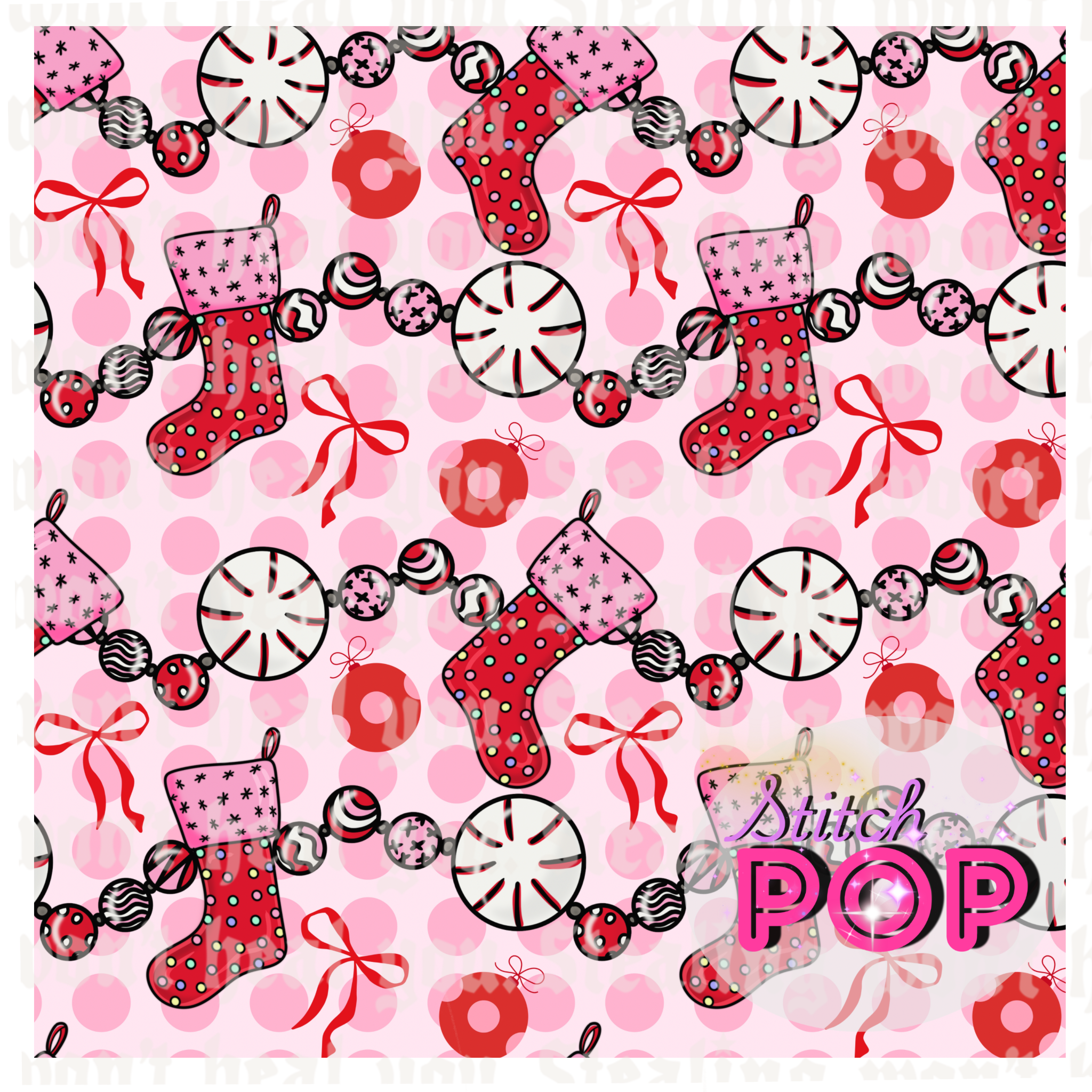 Peppermint Christmas - Seamless  File