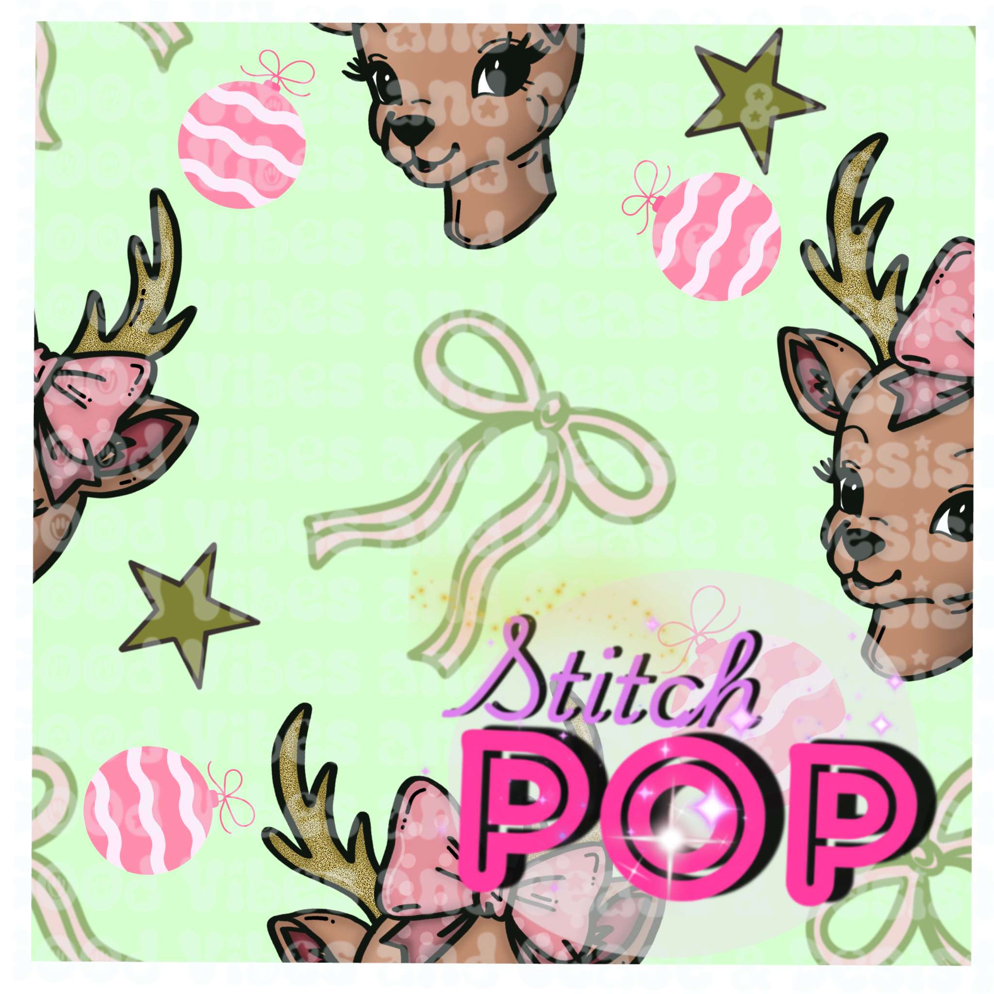 Deer Green  -Seamless File