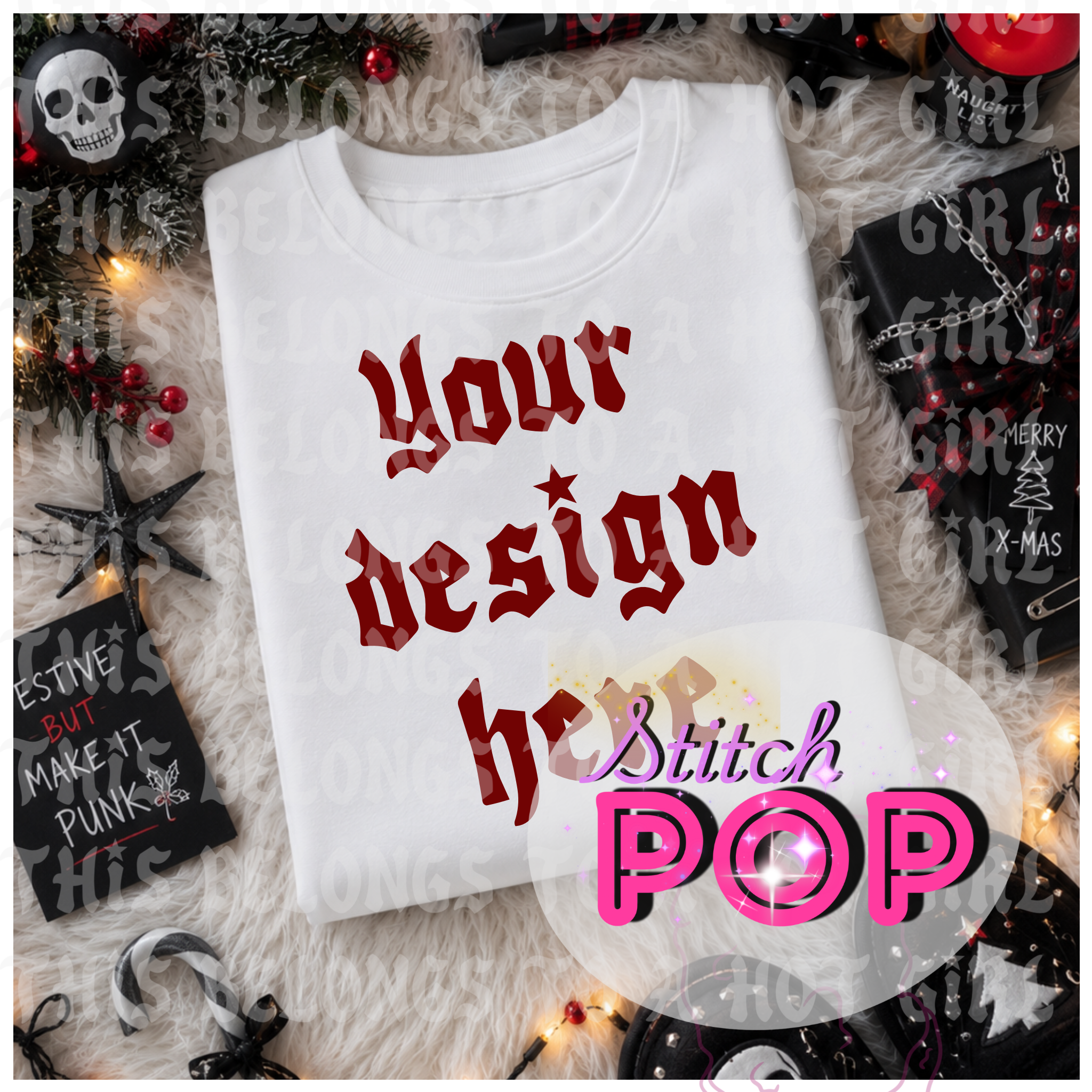 Punk Deck the Halls - T-Shirt Mockup