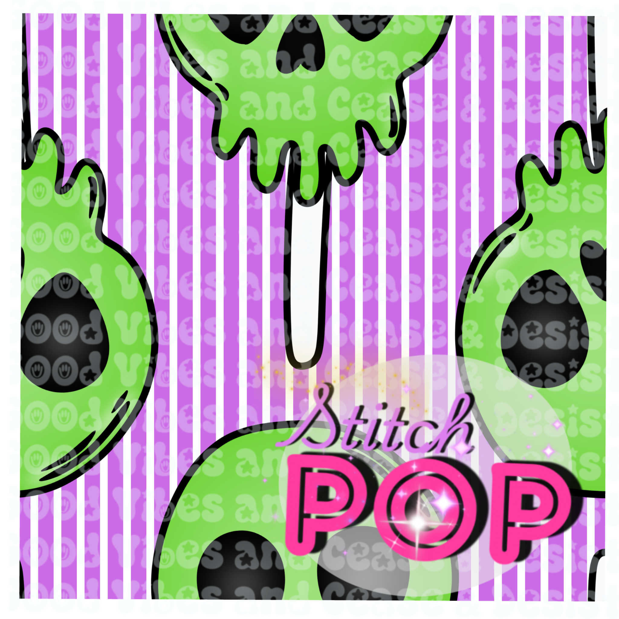 Poison Apple Stripes Purple  -Seamless File