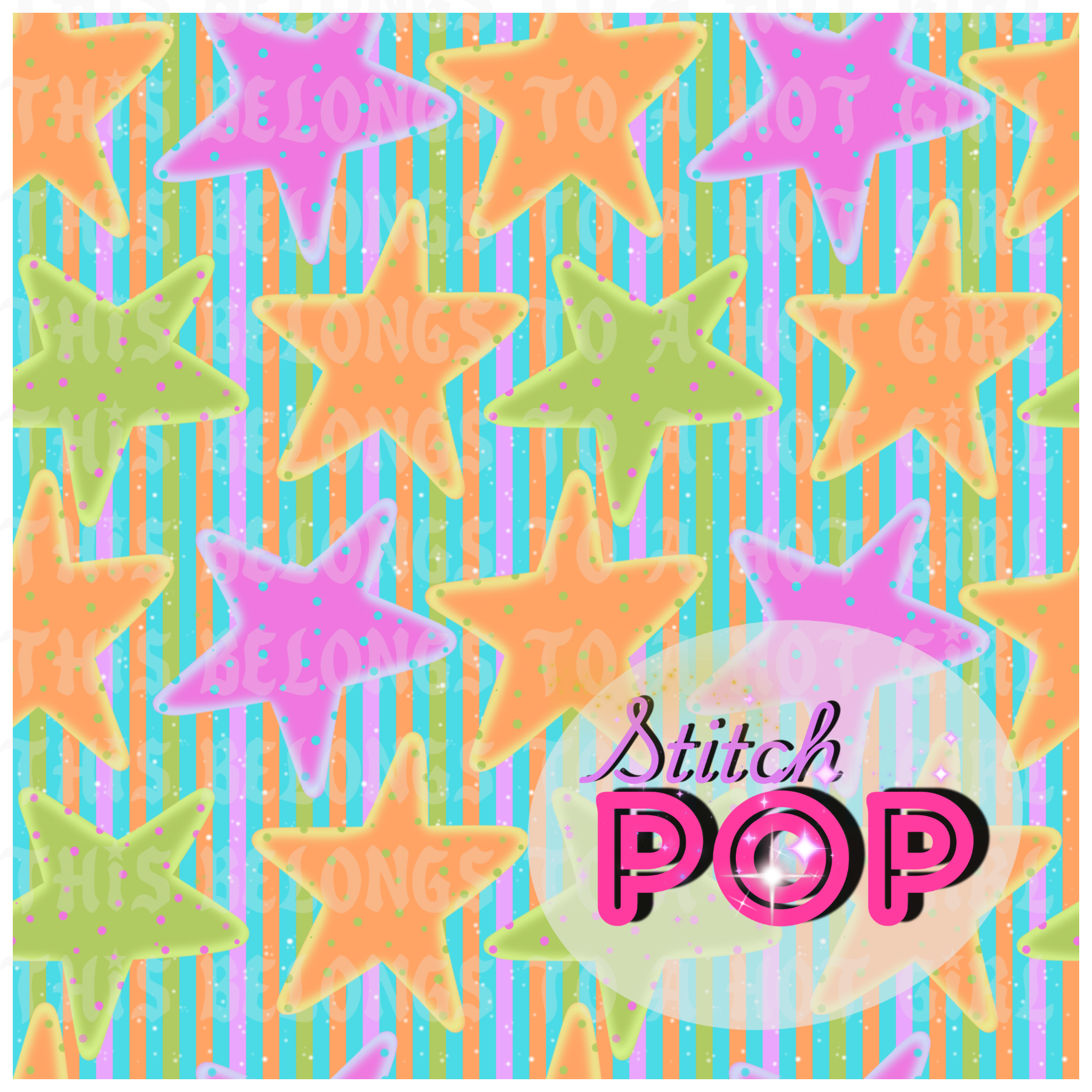 Summer Mushies Stars - Seamless File