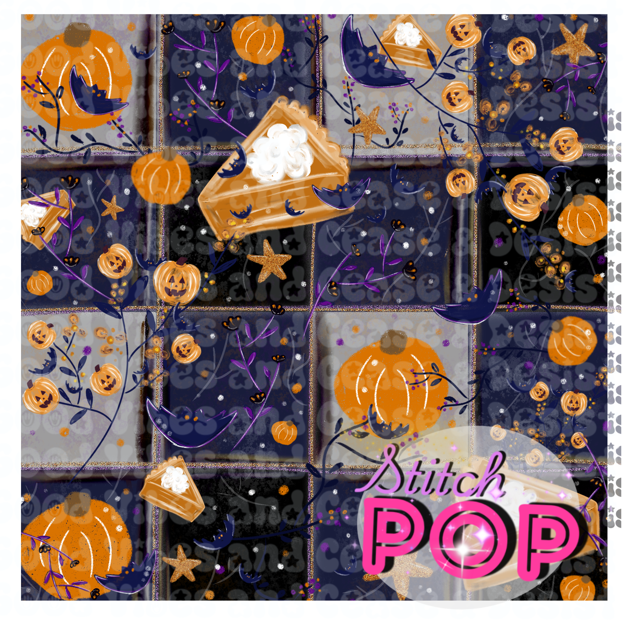 Halloween Pie Moody - Seamless File