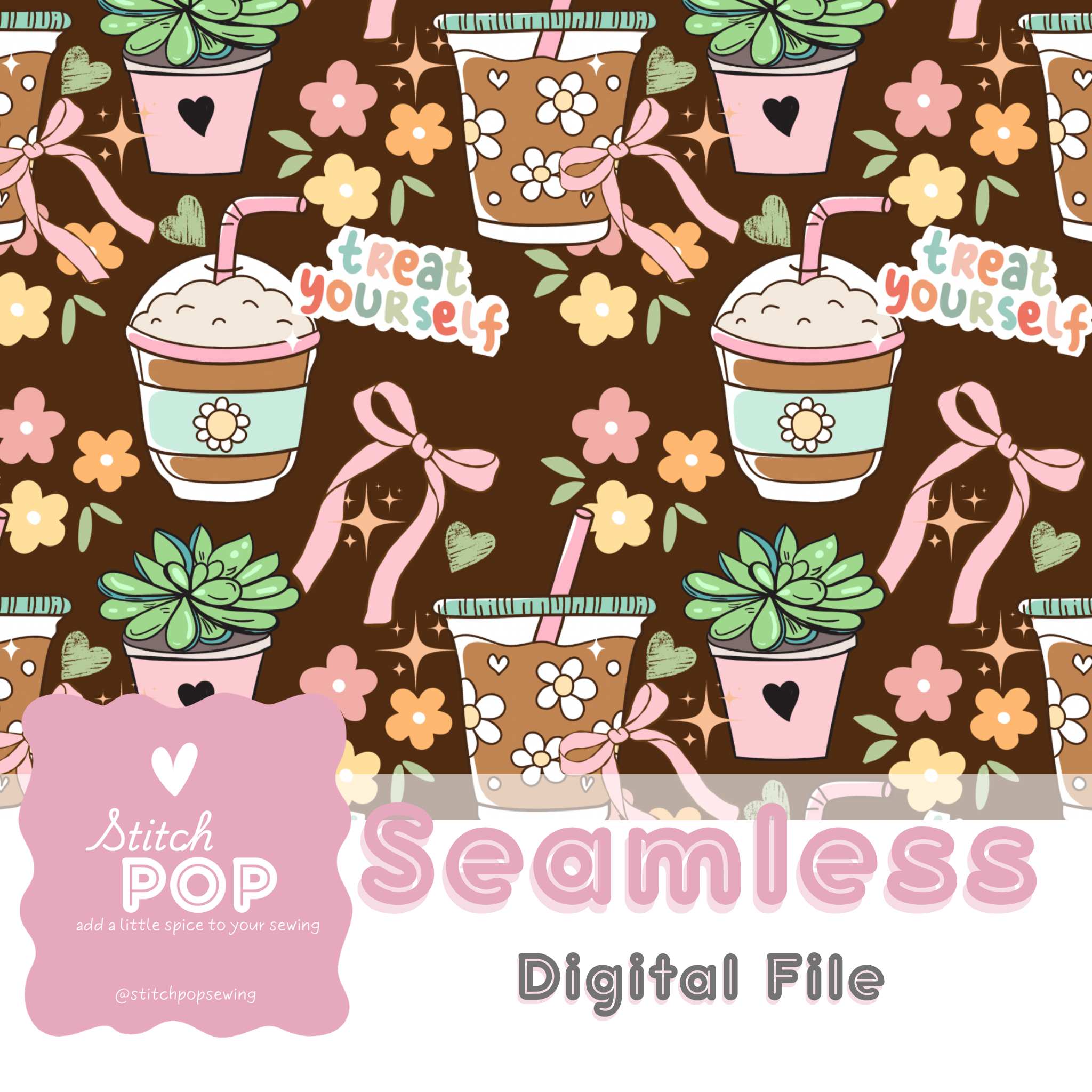 Iced Coffee Brown - Seamless File