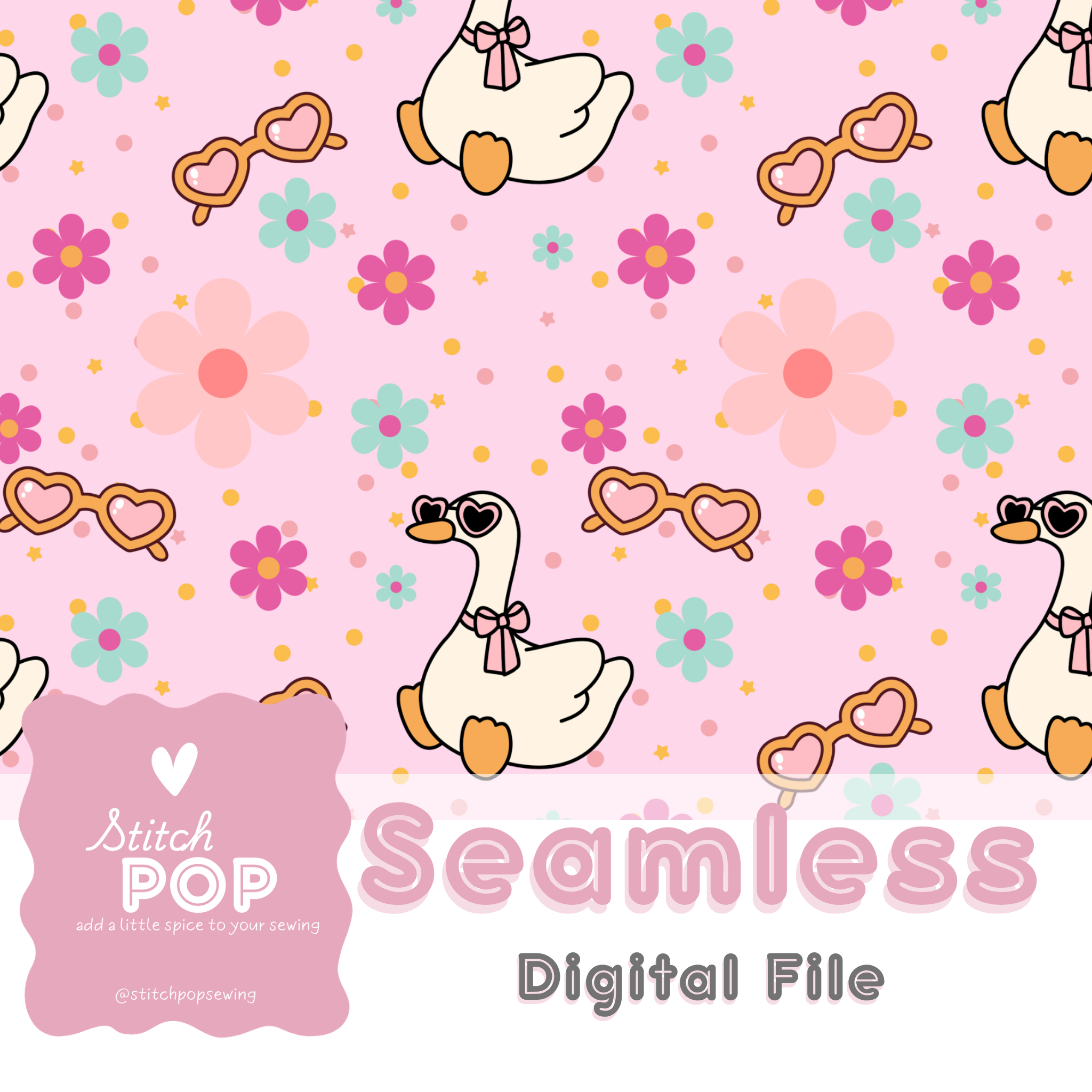 Goosey Love on Pink - Seamless File