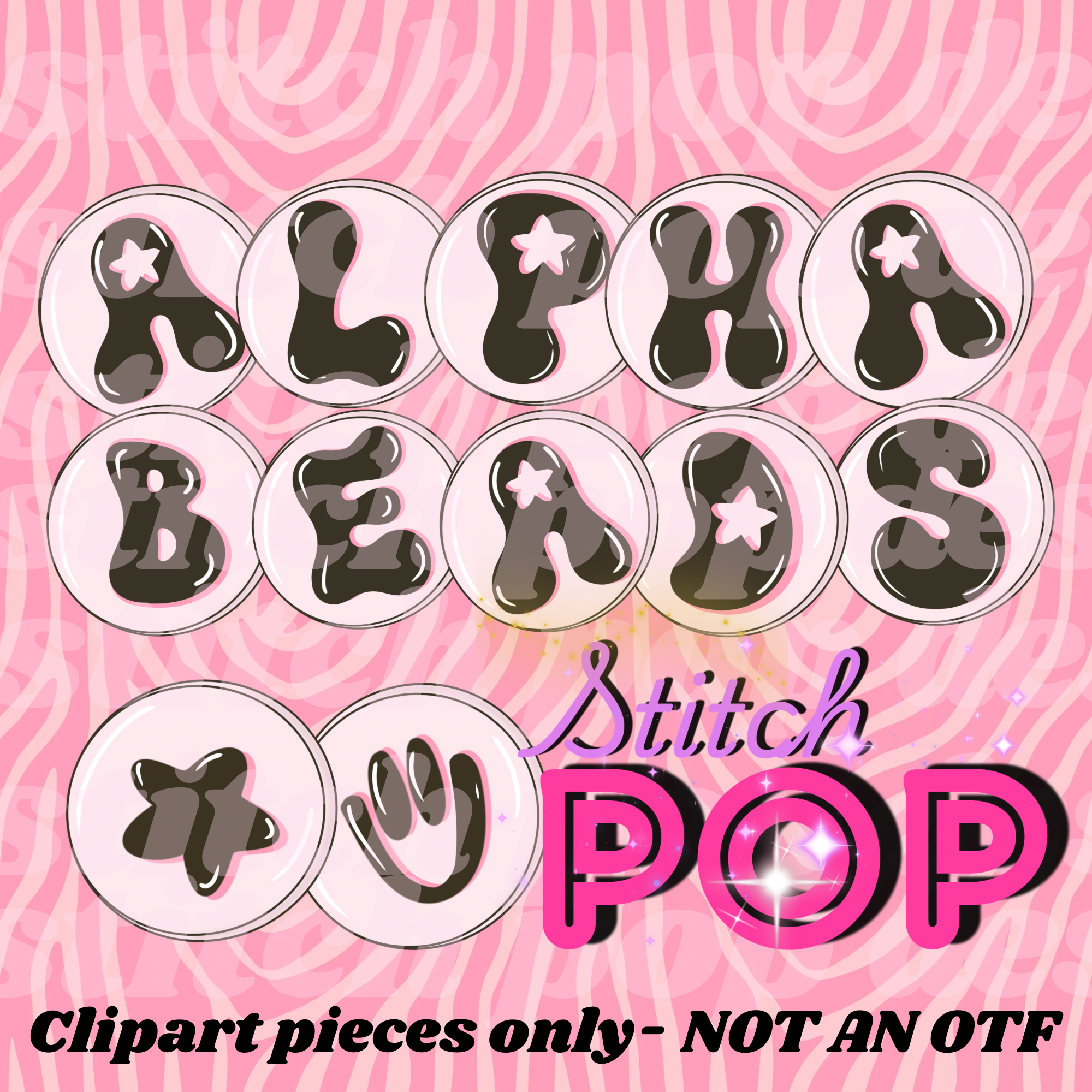 Alpha Beads - Clipart