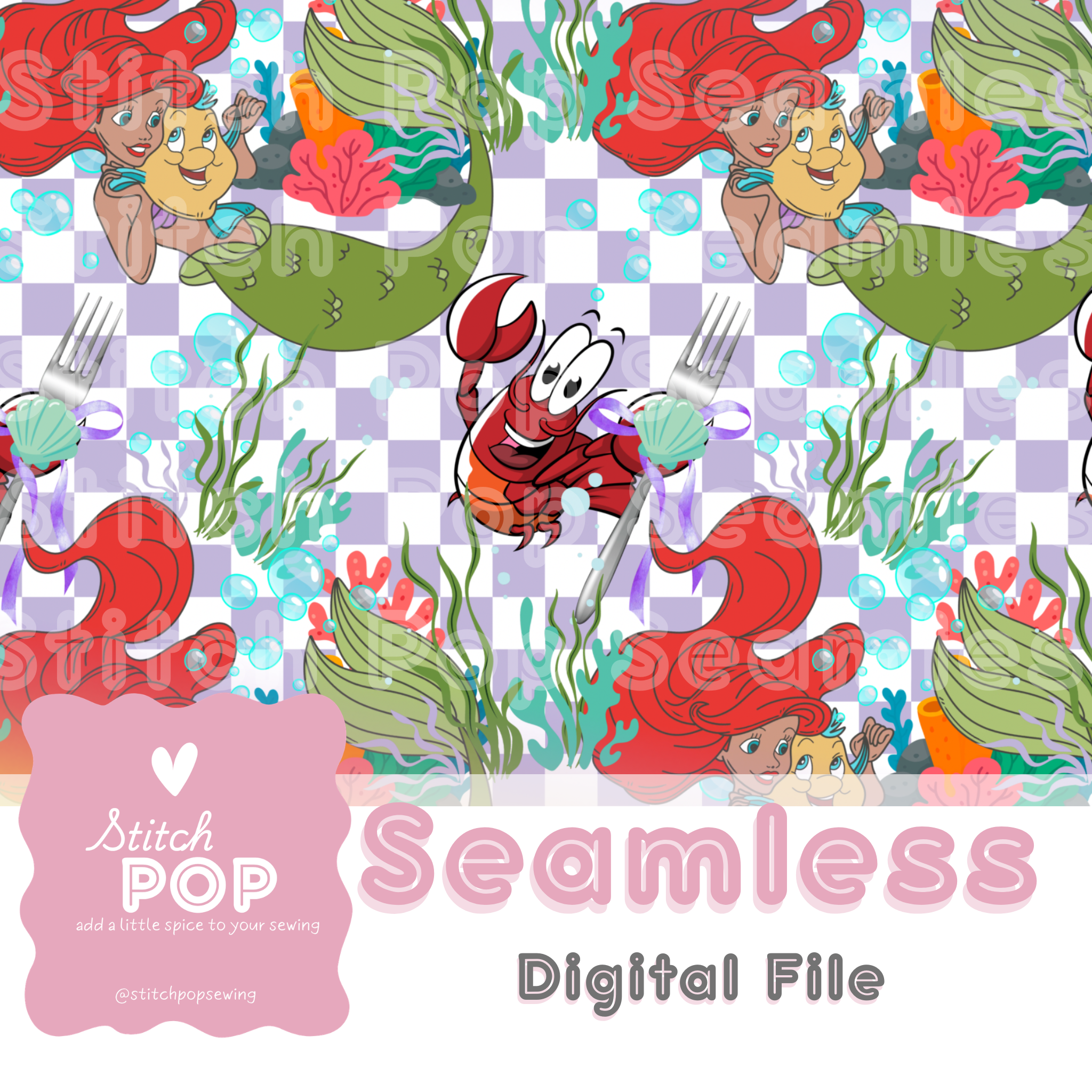 Mermaid Purple - Seamless File