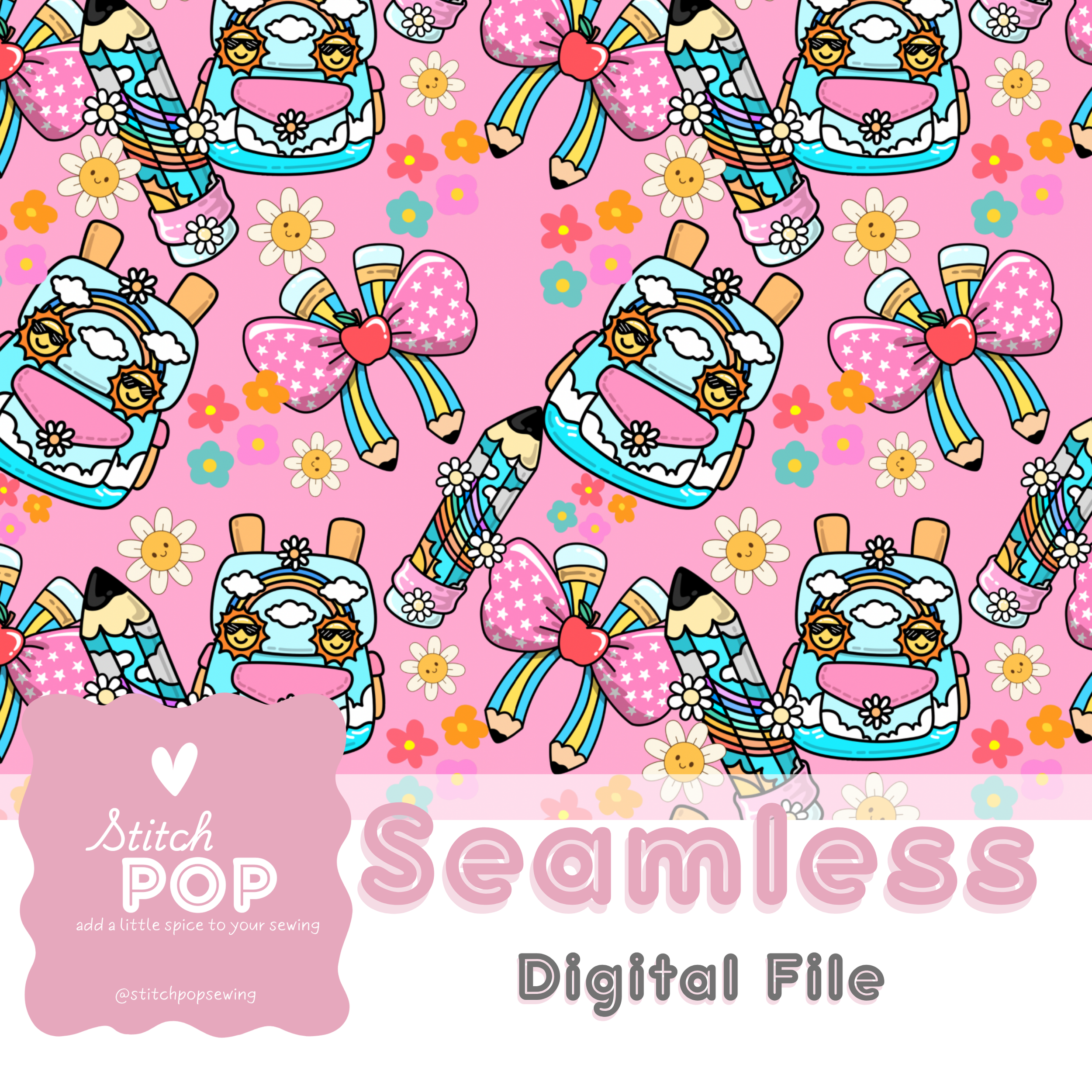 Back To School Pink - Seamless File