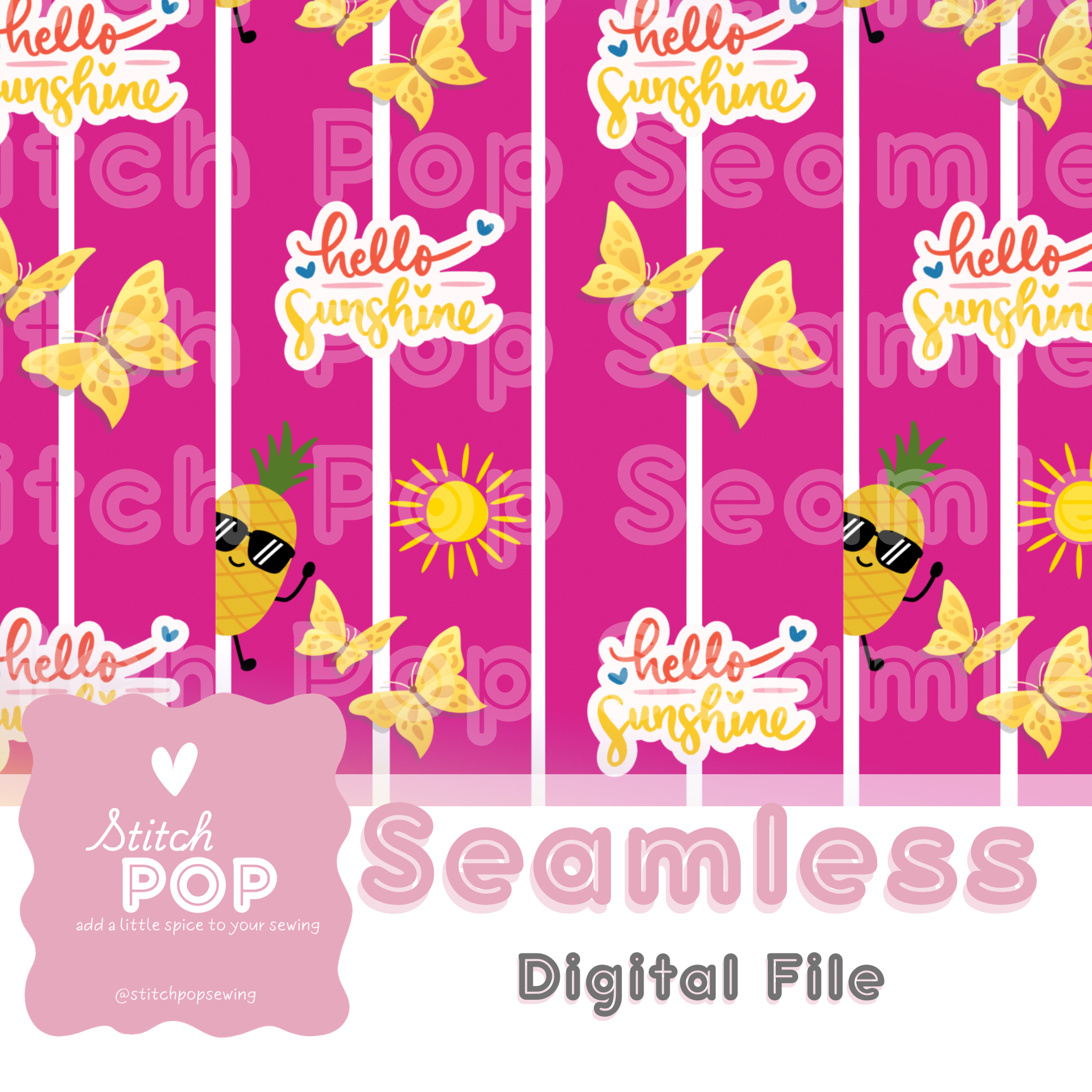 Sunshine Stripes Pink - Seamless File