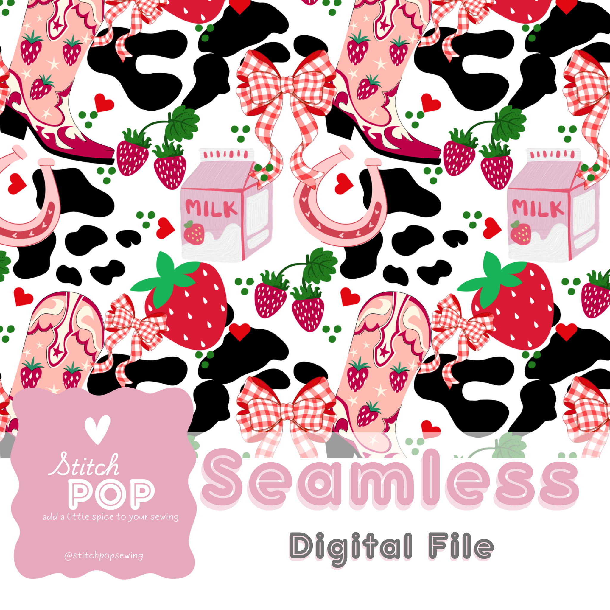 Strawberry Cowgirl - Seamless File