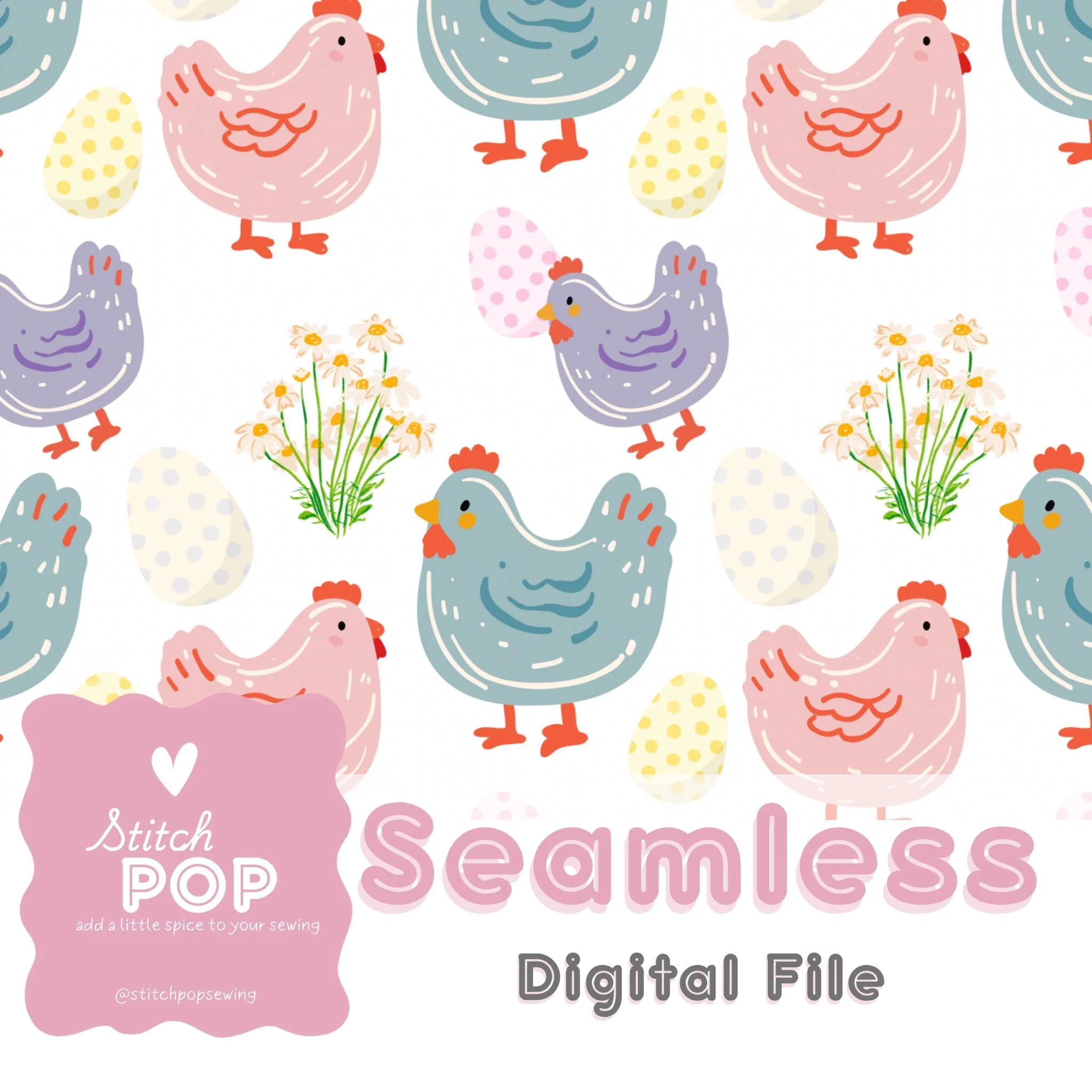 Chickens on Cream - Seamless File