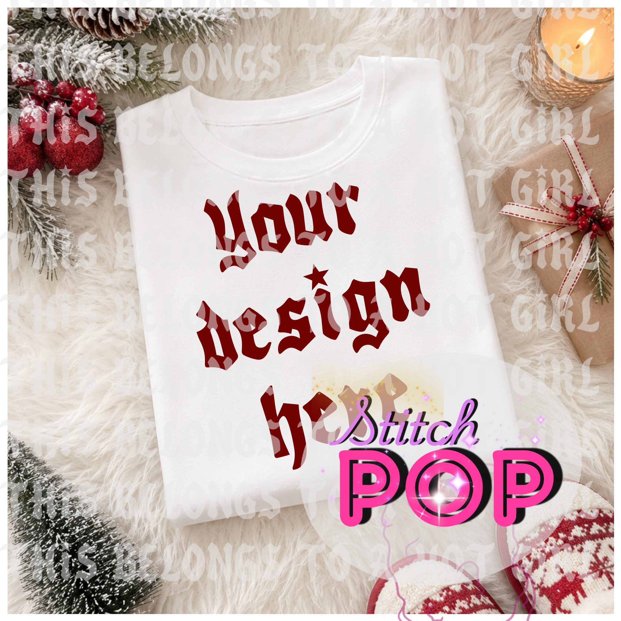 Classic Deck the Halls - T-Shirt Mockup