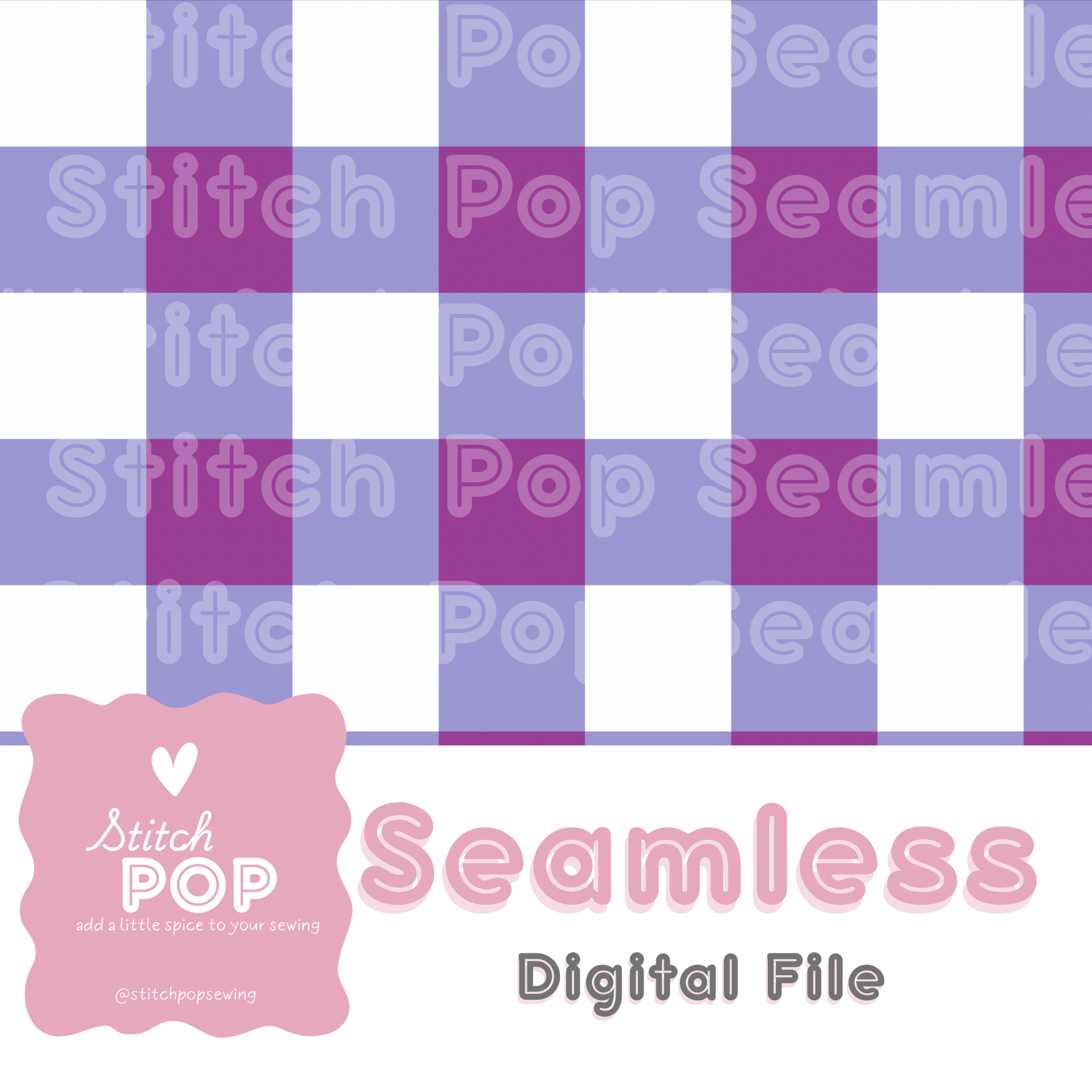 Grape Gingham -Seamless File