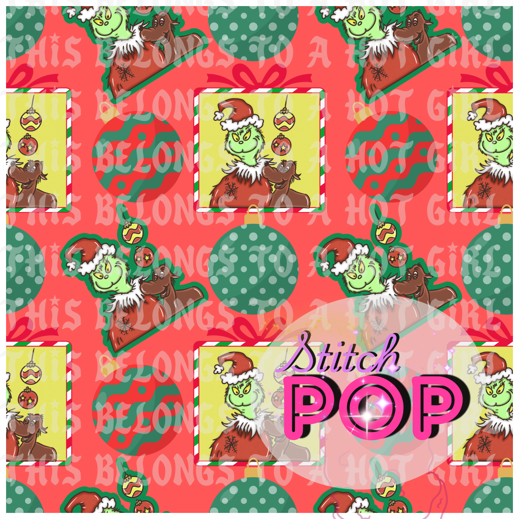 Cranky Christmas Red - Seamless File