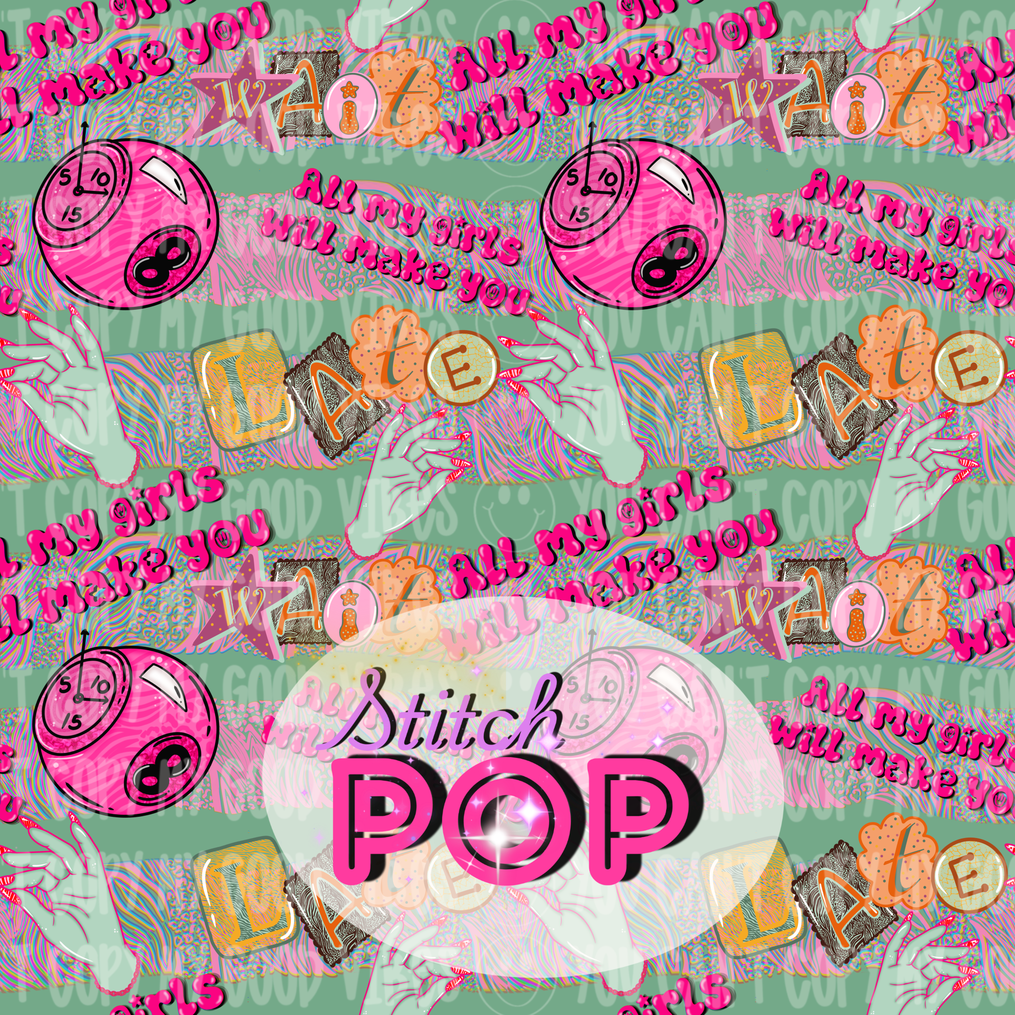 All My Girls Mint - Seamless File