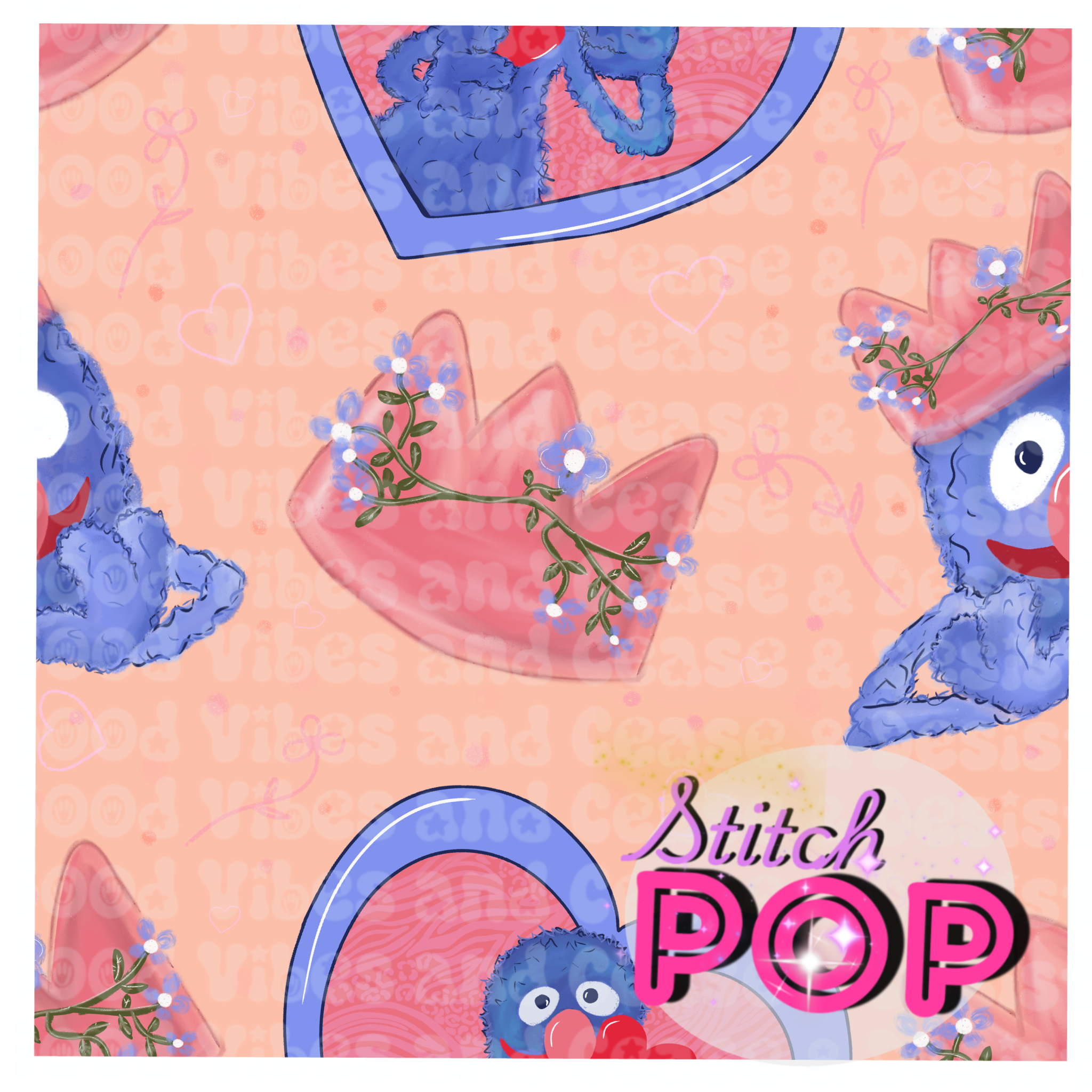 Grover Love Pink -Seamless File