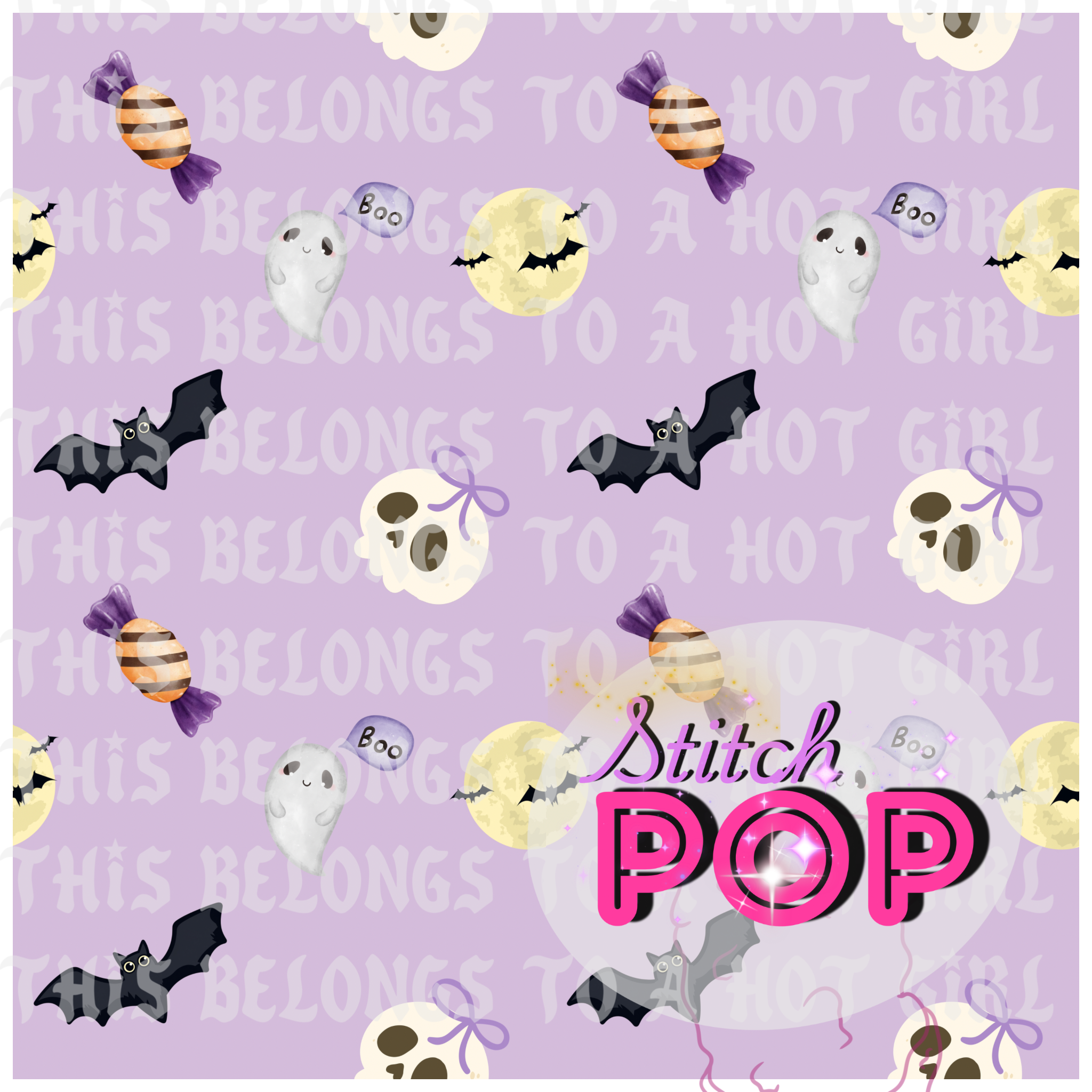Spooky Minimalist purple - Seamless File