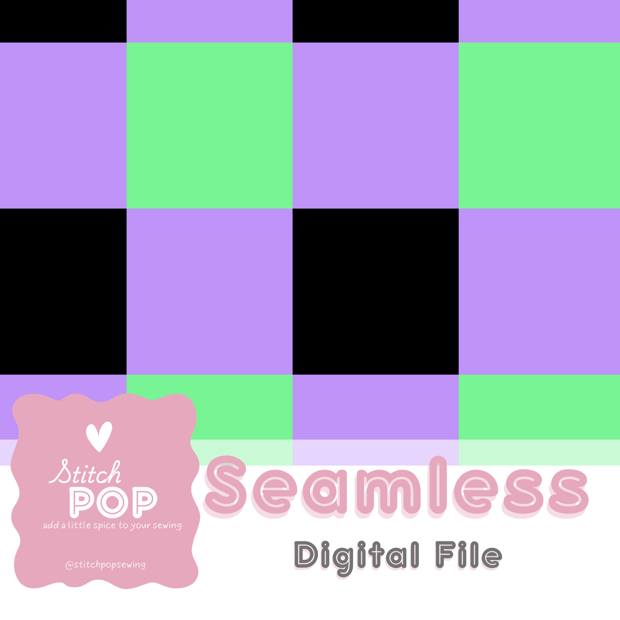 Stay Weird Checkers - Seamless File