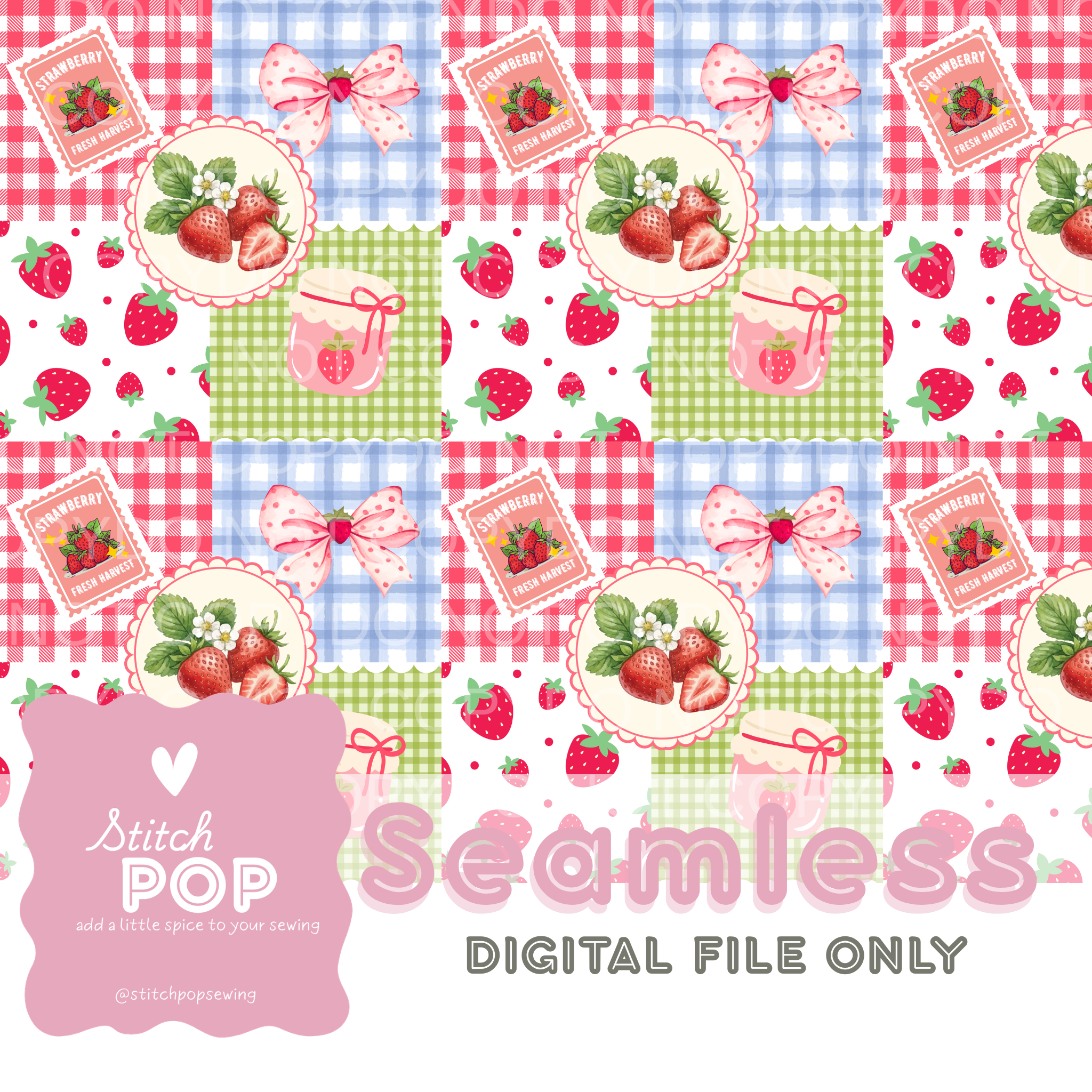Strawberry Jammin' Seamless File