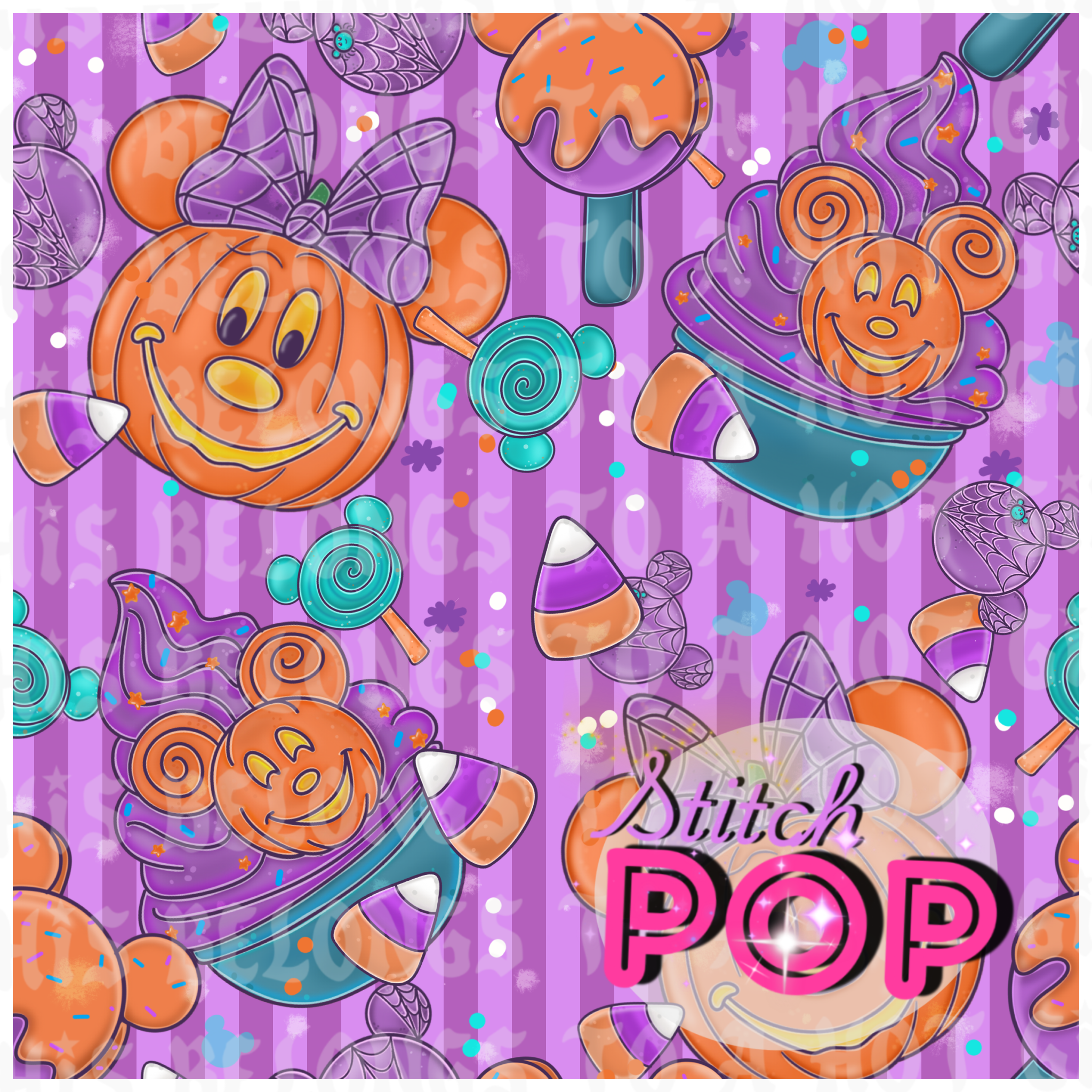 Magic Halloween Purple Light - Seamless File