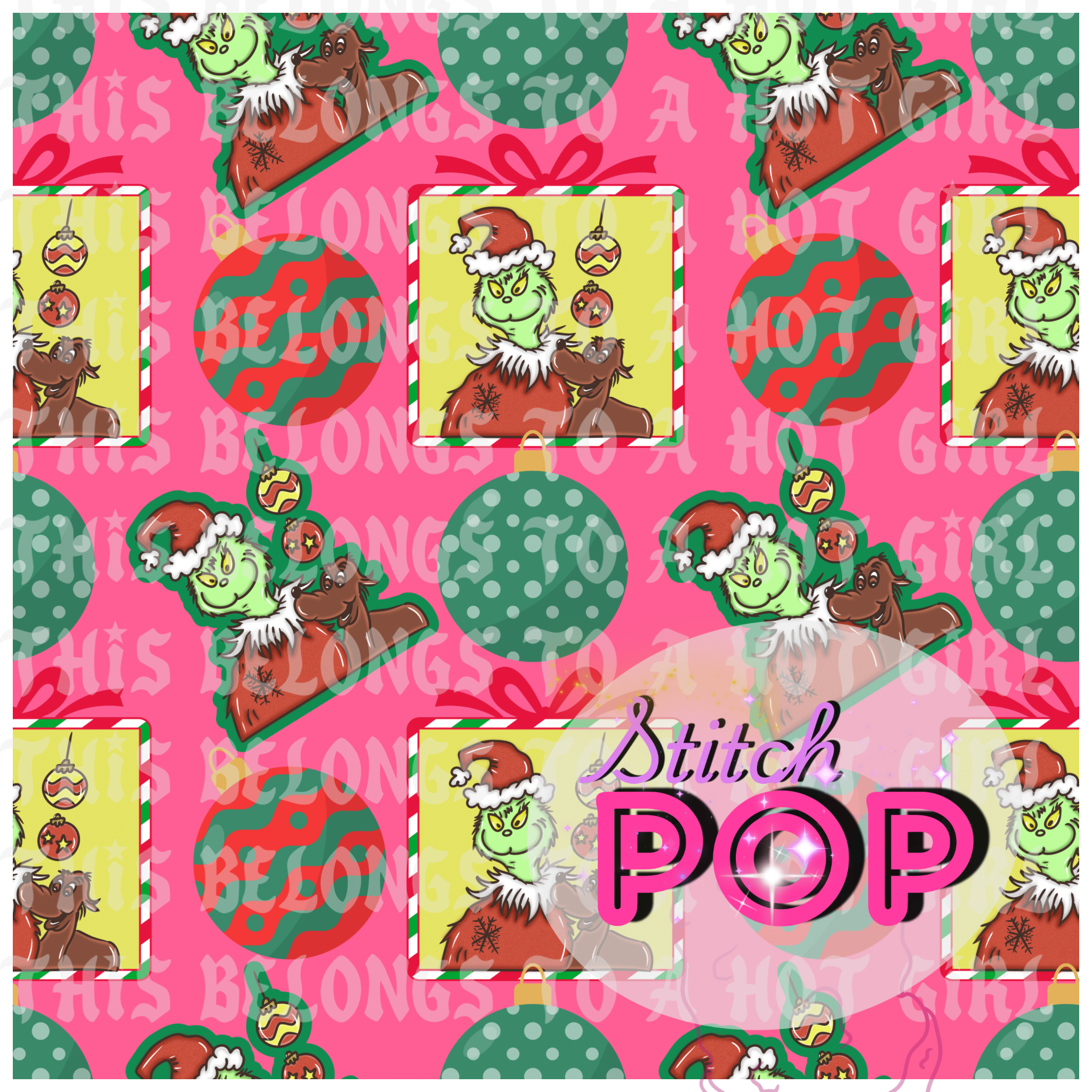 Cranky Christmas Pink - Seamless File