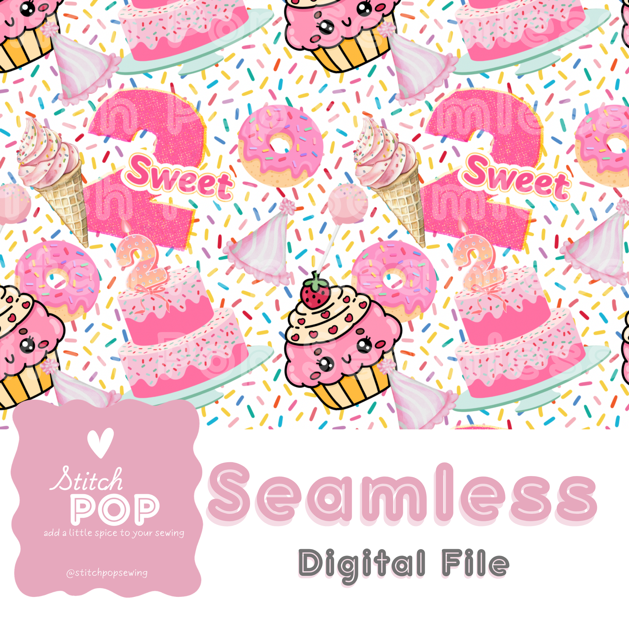2 Sweet Birthday- Seamless File