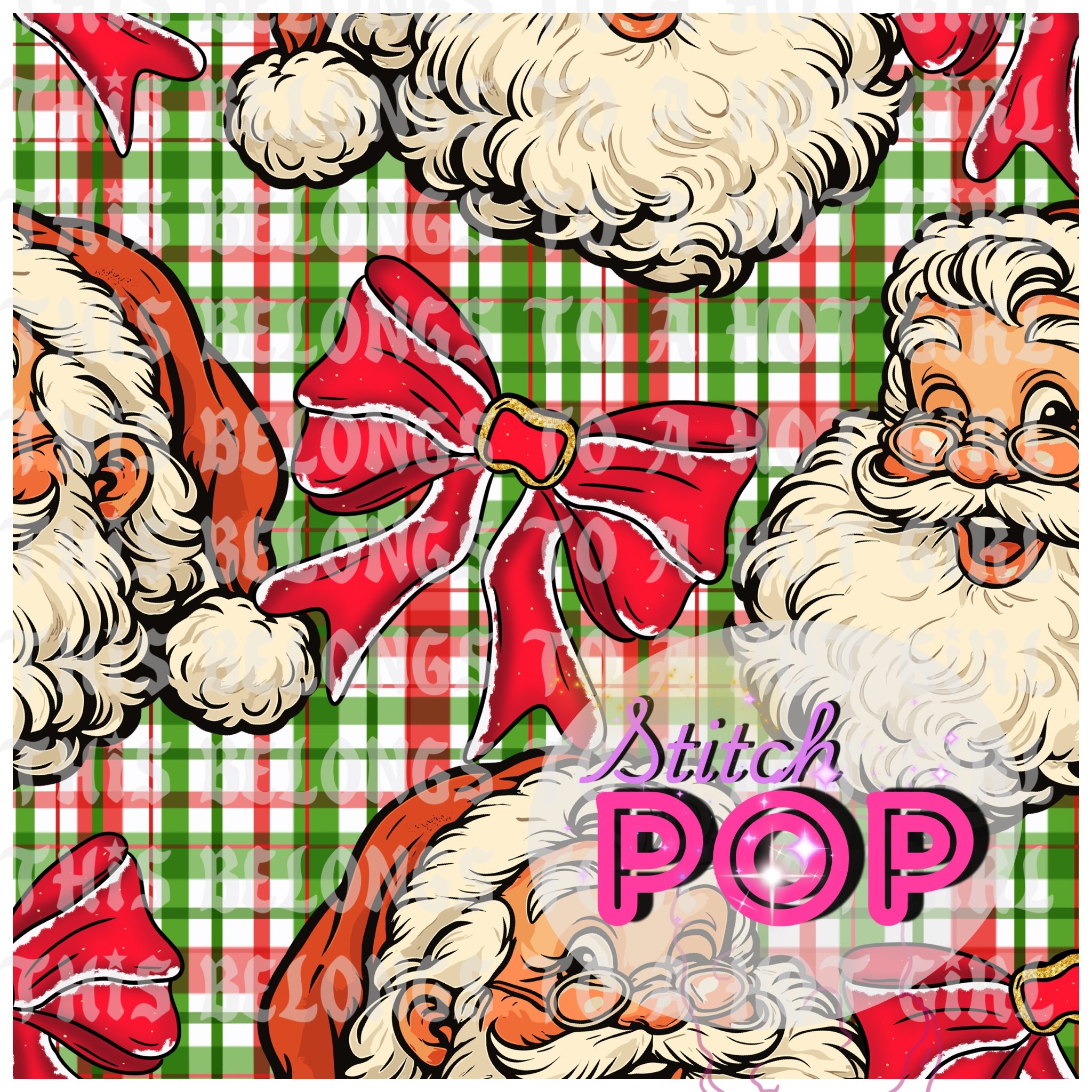 Santa Bows -Seamless File