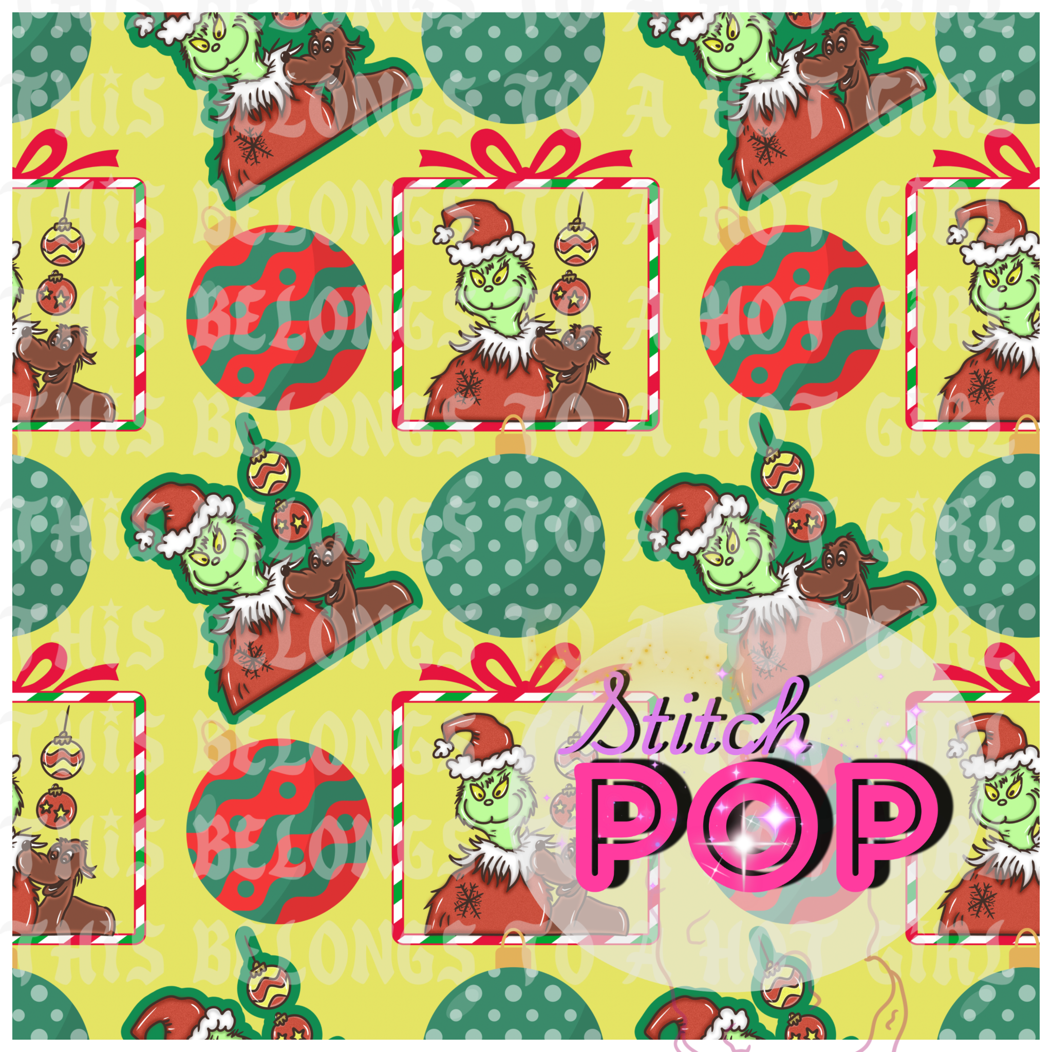 Cranky Christmas Green - Seamless File