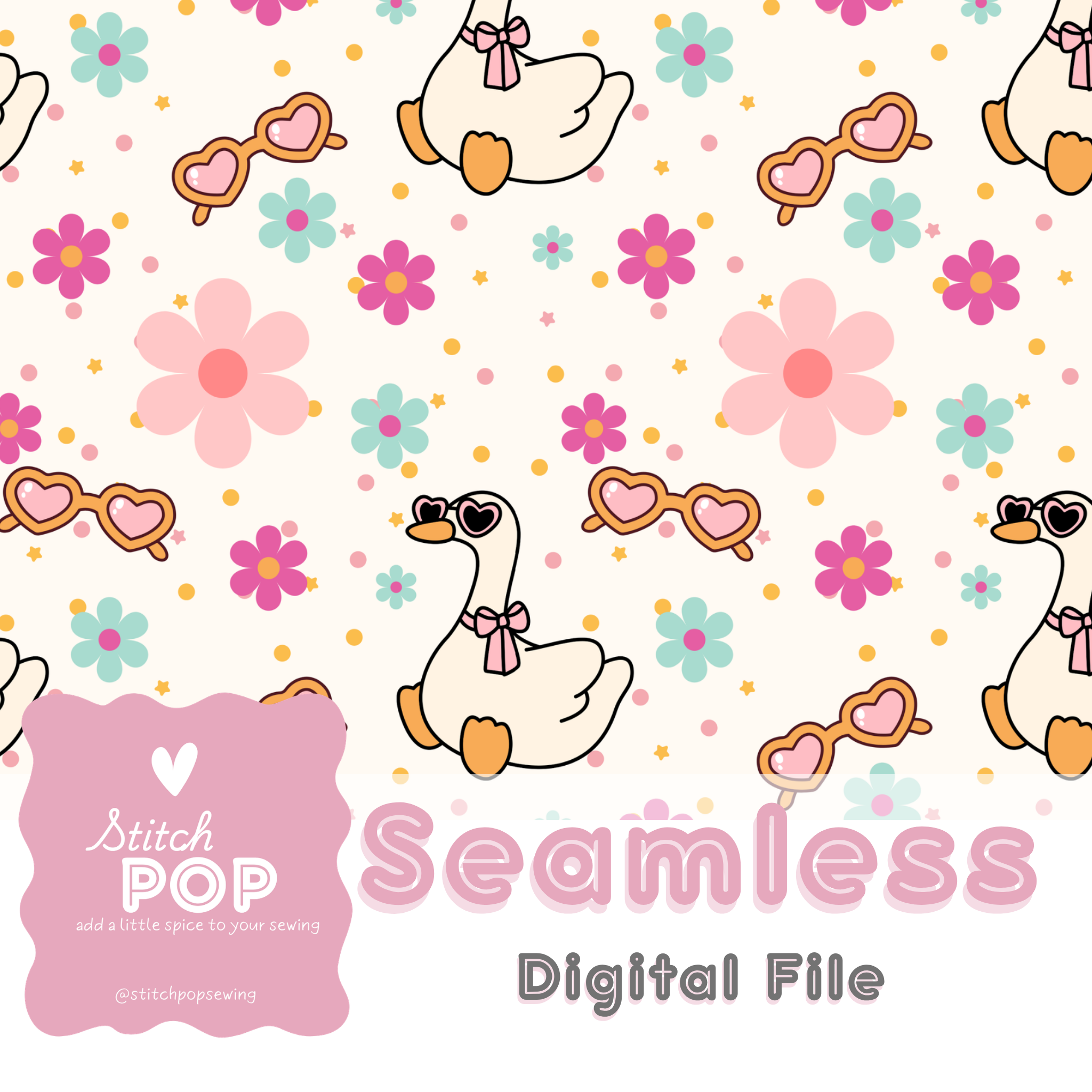 Goosey Love on Cream - Seamless File