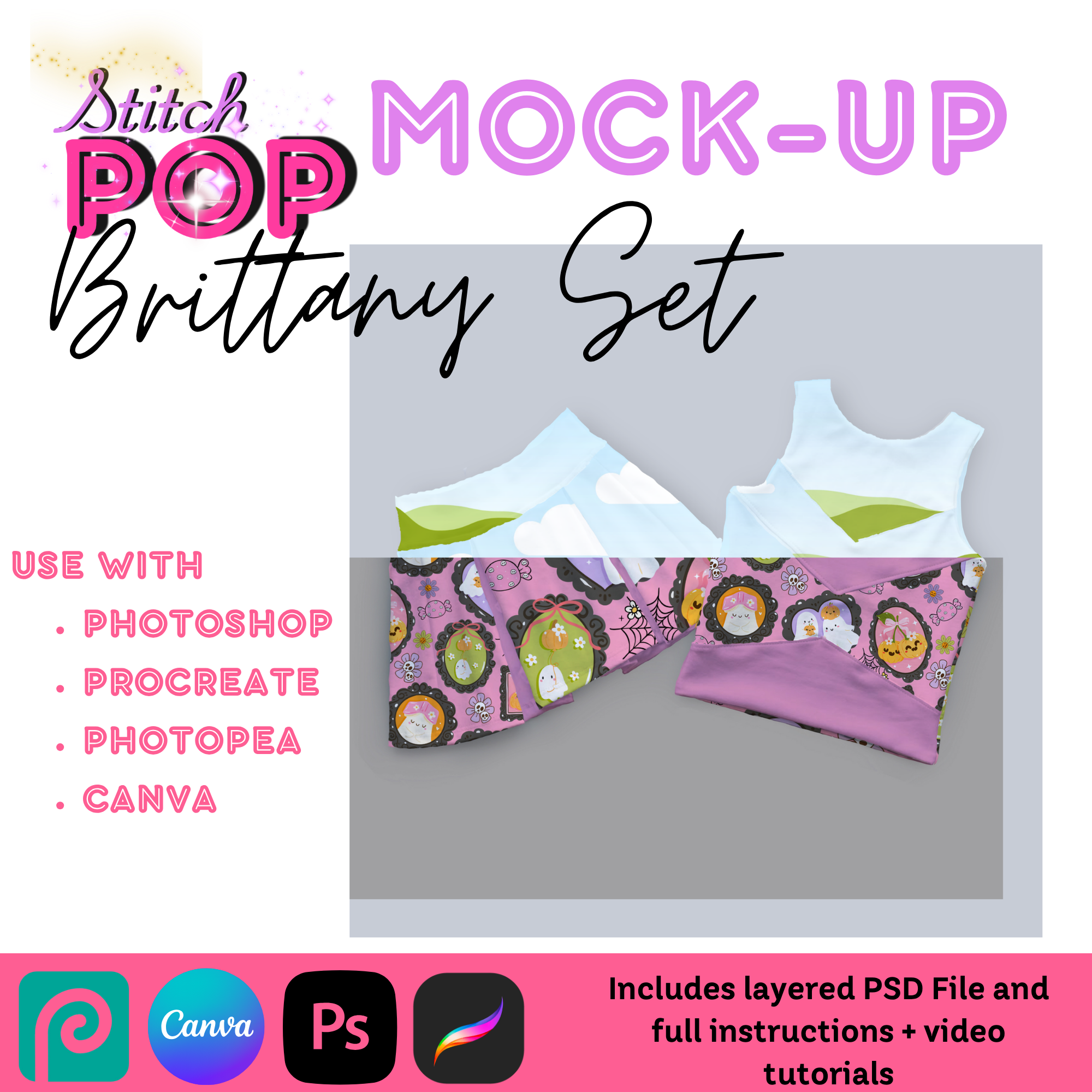 RSD Brittany Set CANVA, PS, Procreate - Mockup