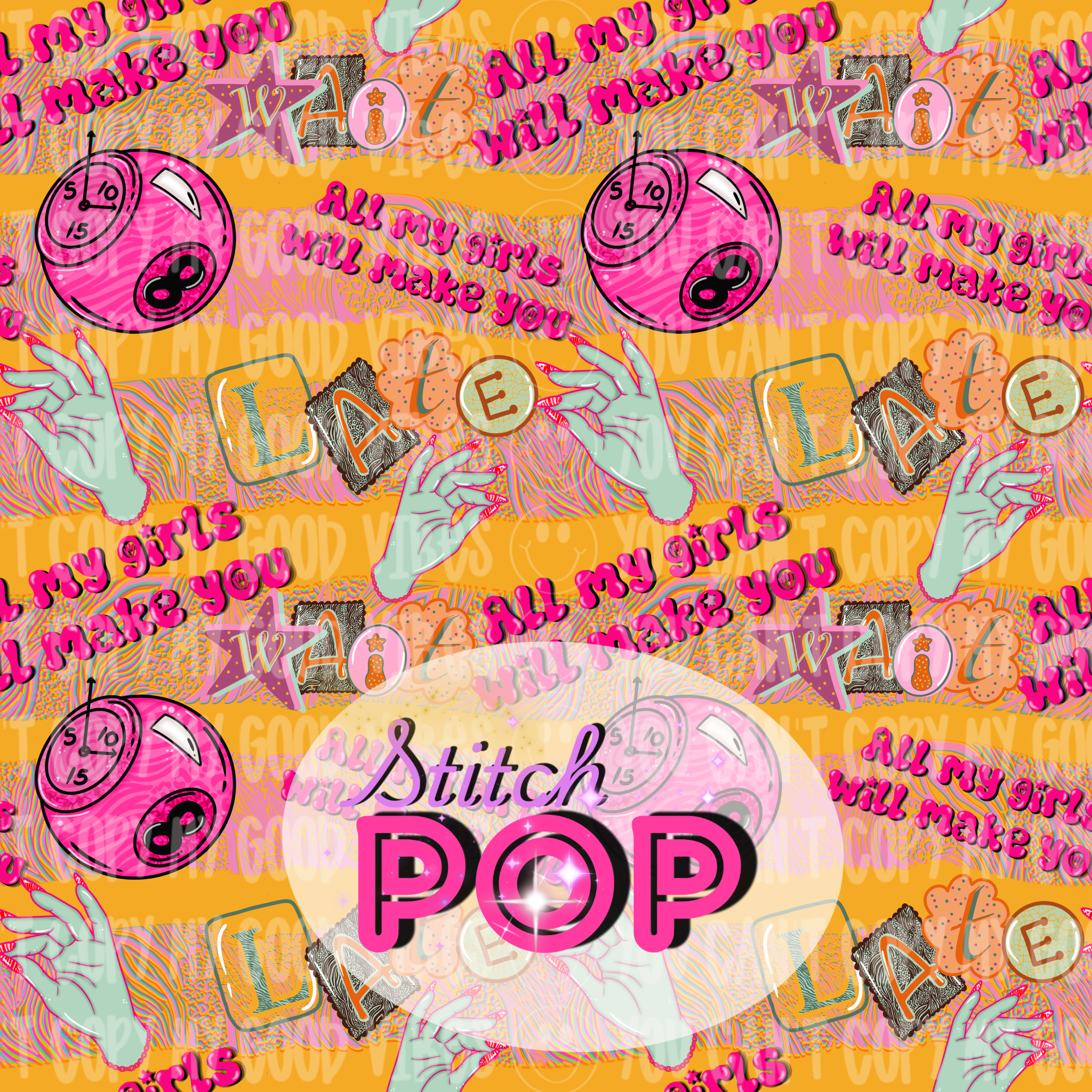 All My Girls Orange -Seamless File