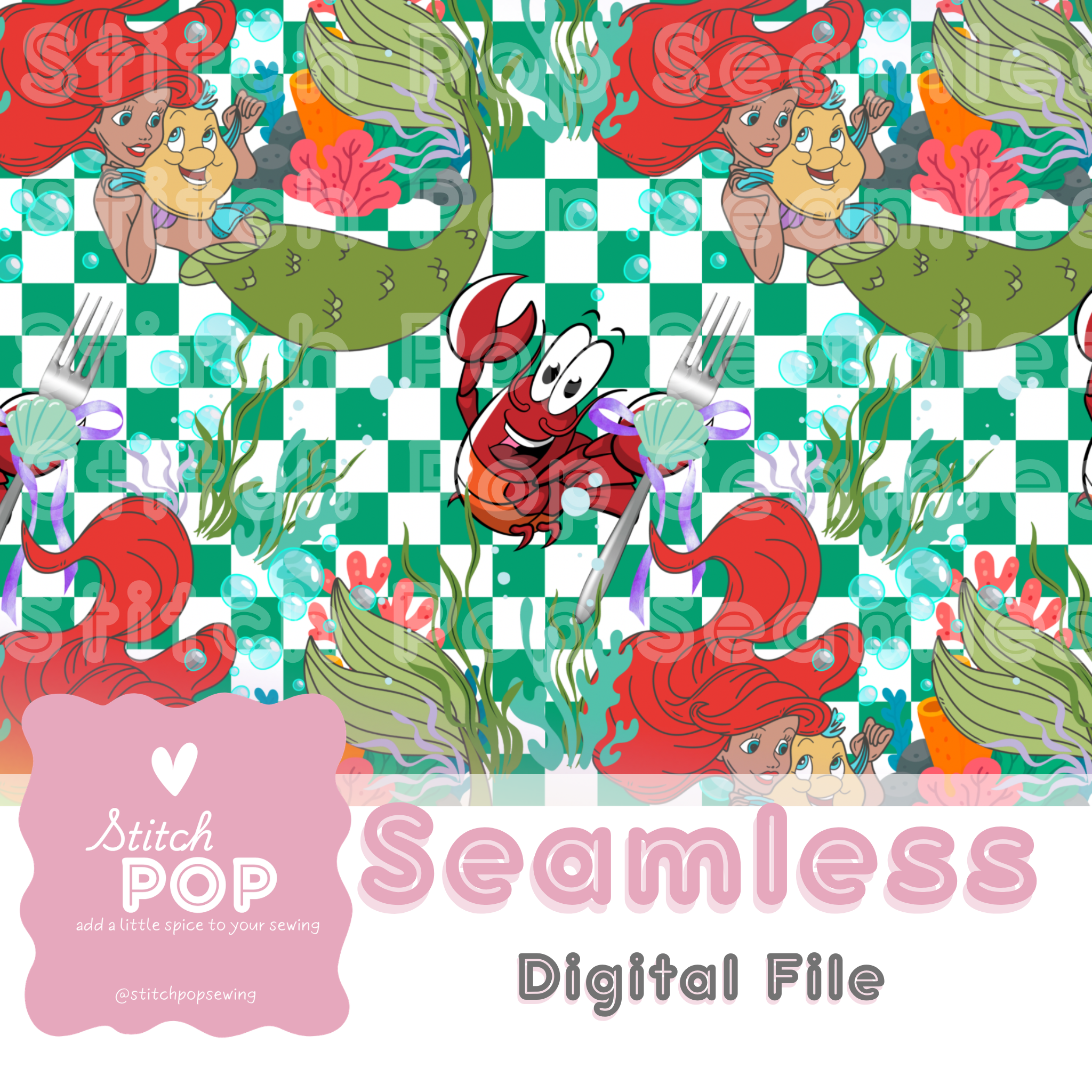 Mermaid Teal - Seamless File