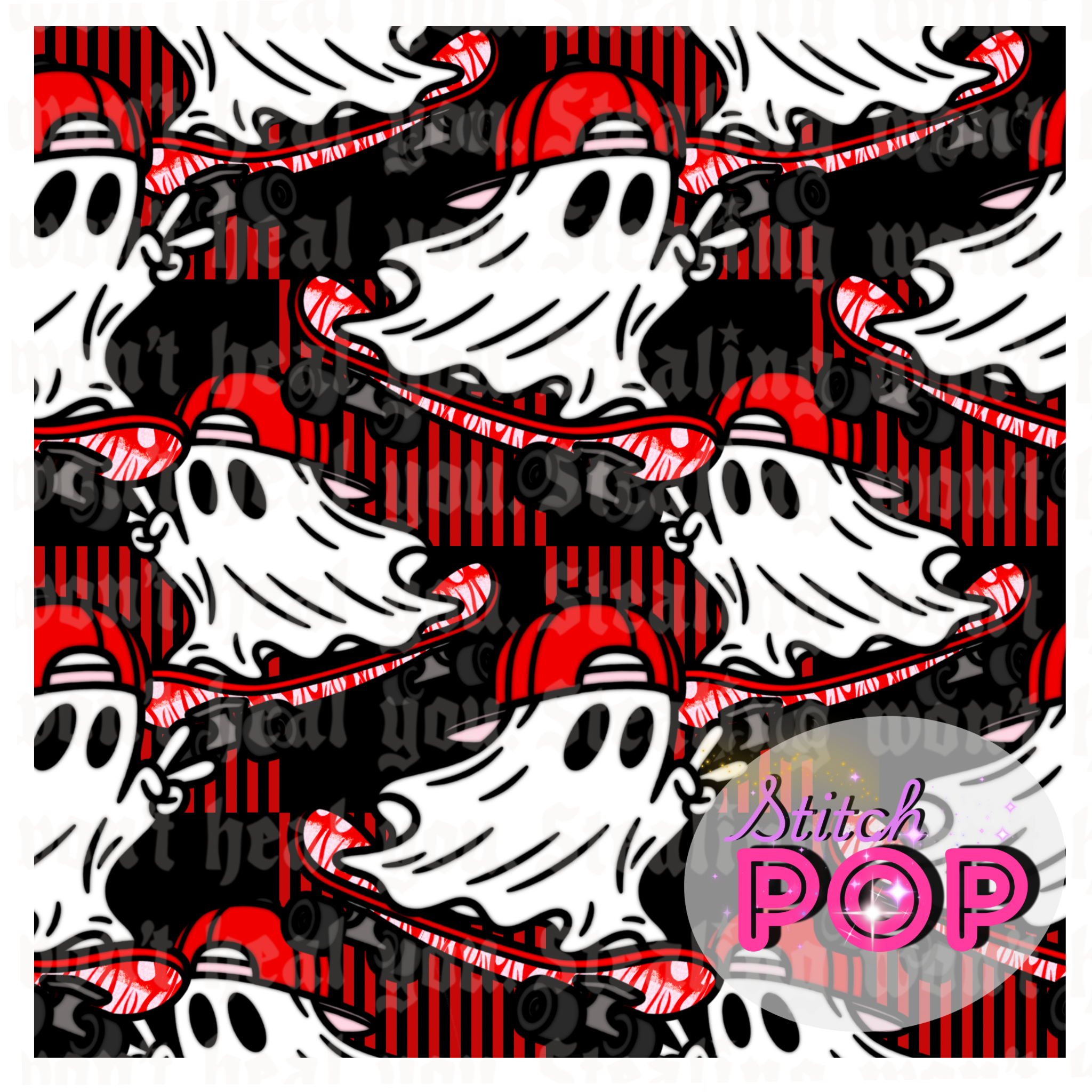 Spooky Skater Black - Seamless  File