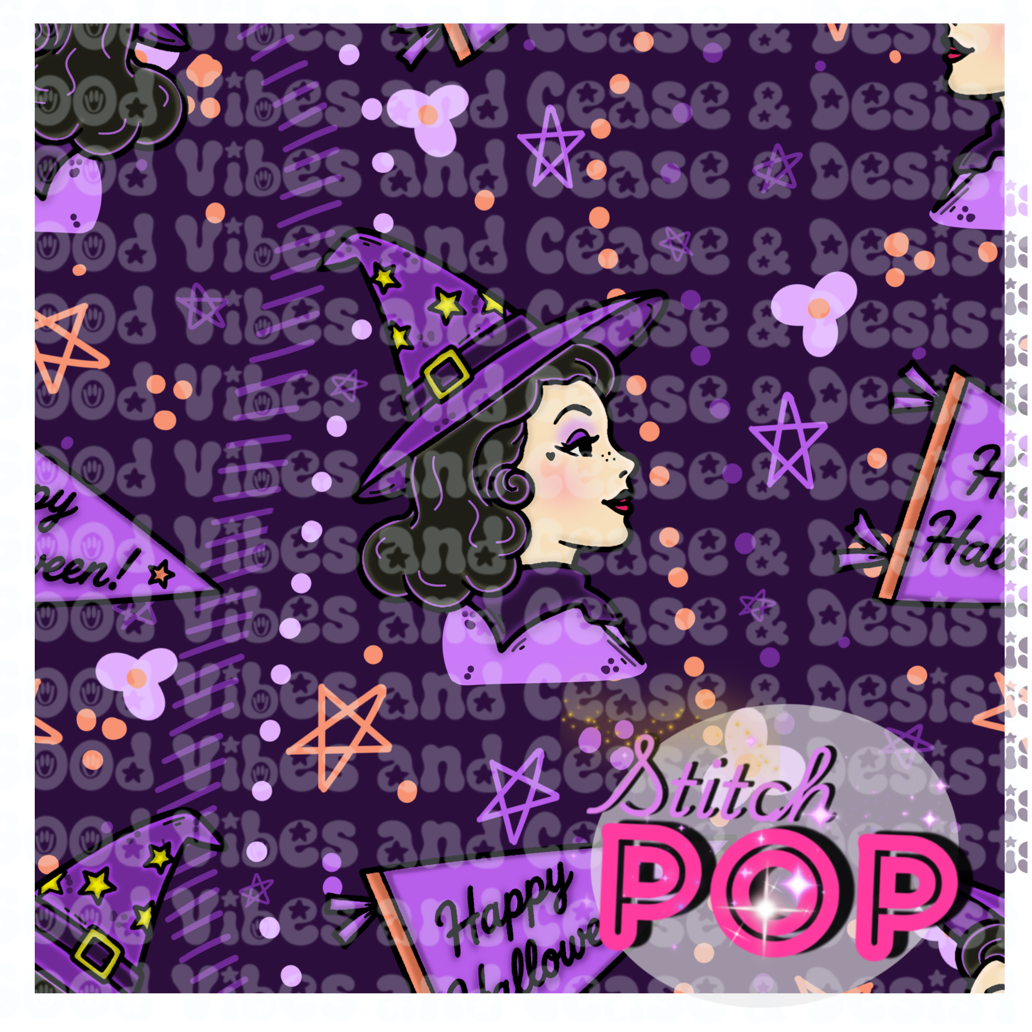 Witchy dark purple- Seamless File