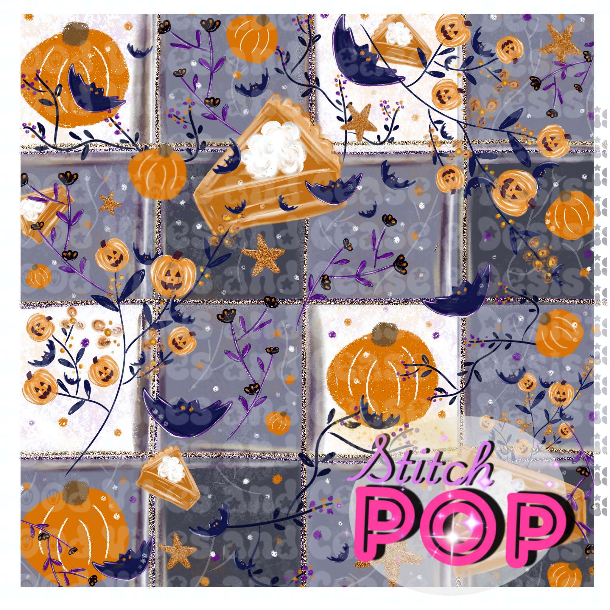 Halloween Pie Muted - Seamless File