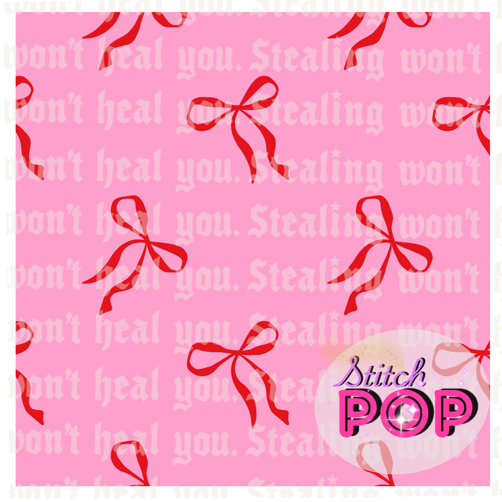 Red Bows on Pink - Seamless  File