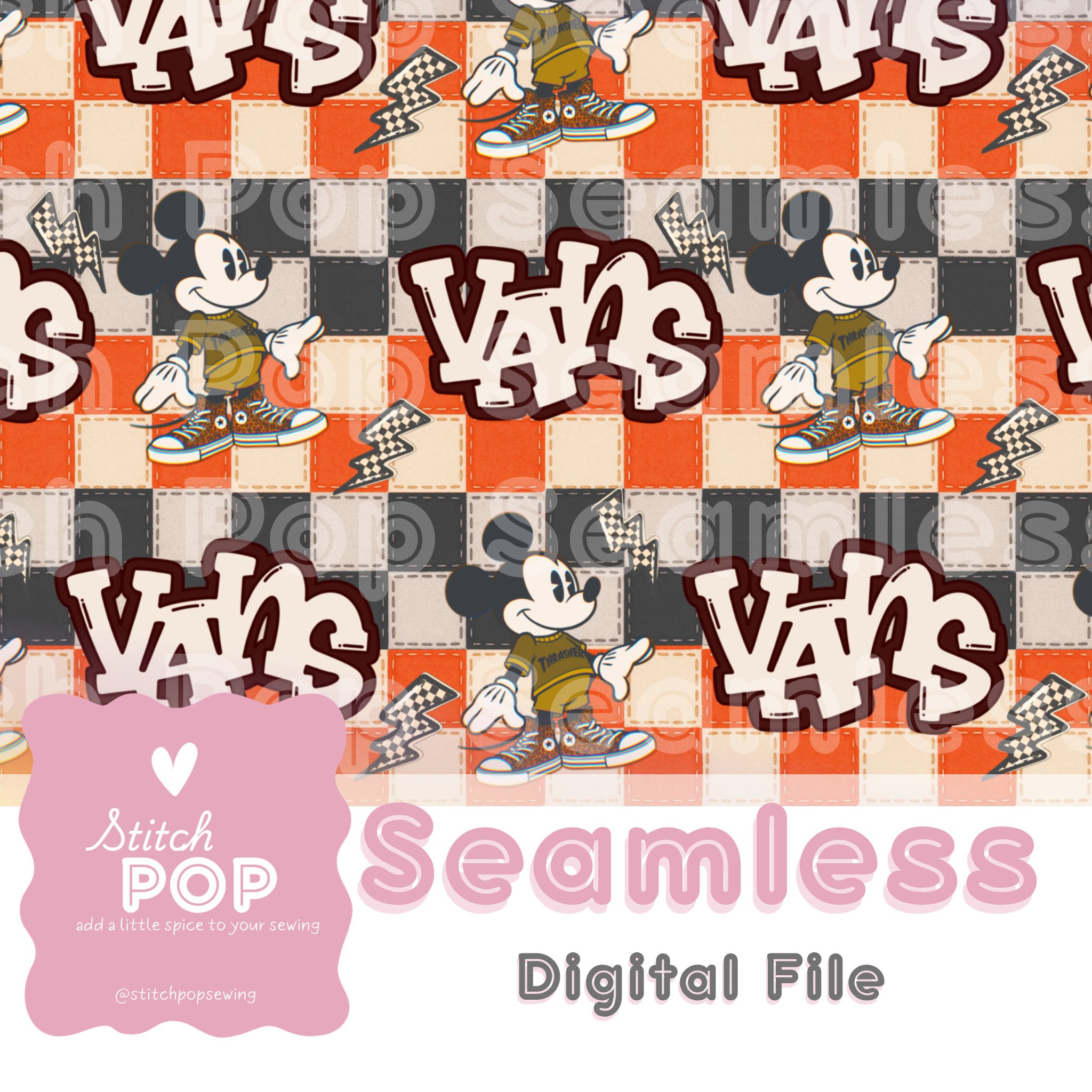 Mouse Checkers Split - Seamless File