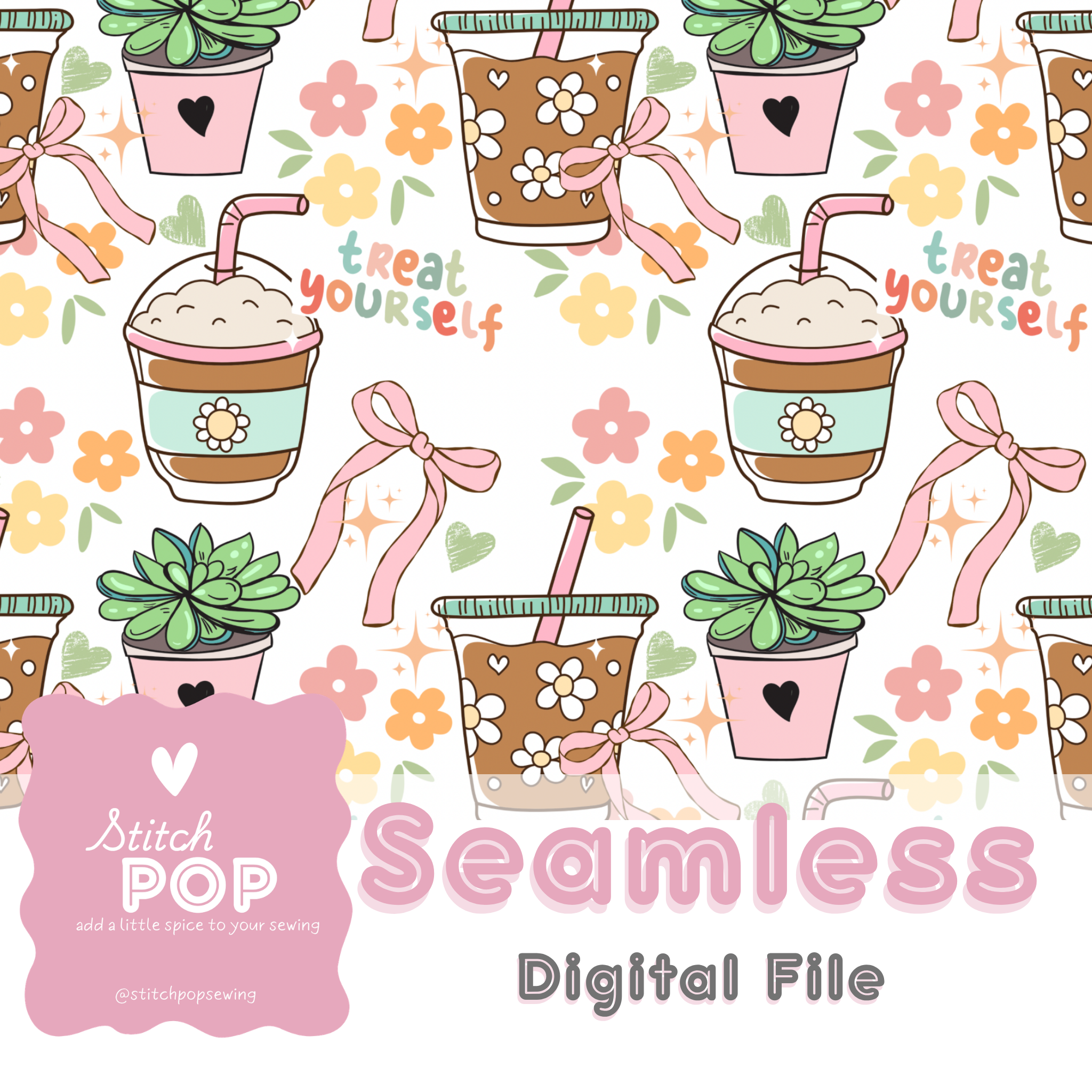 Iced Coffee White - Seamless File