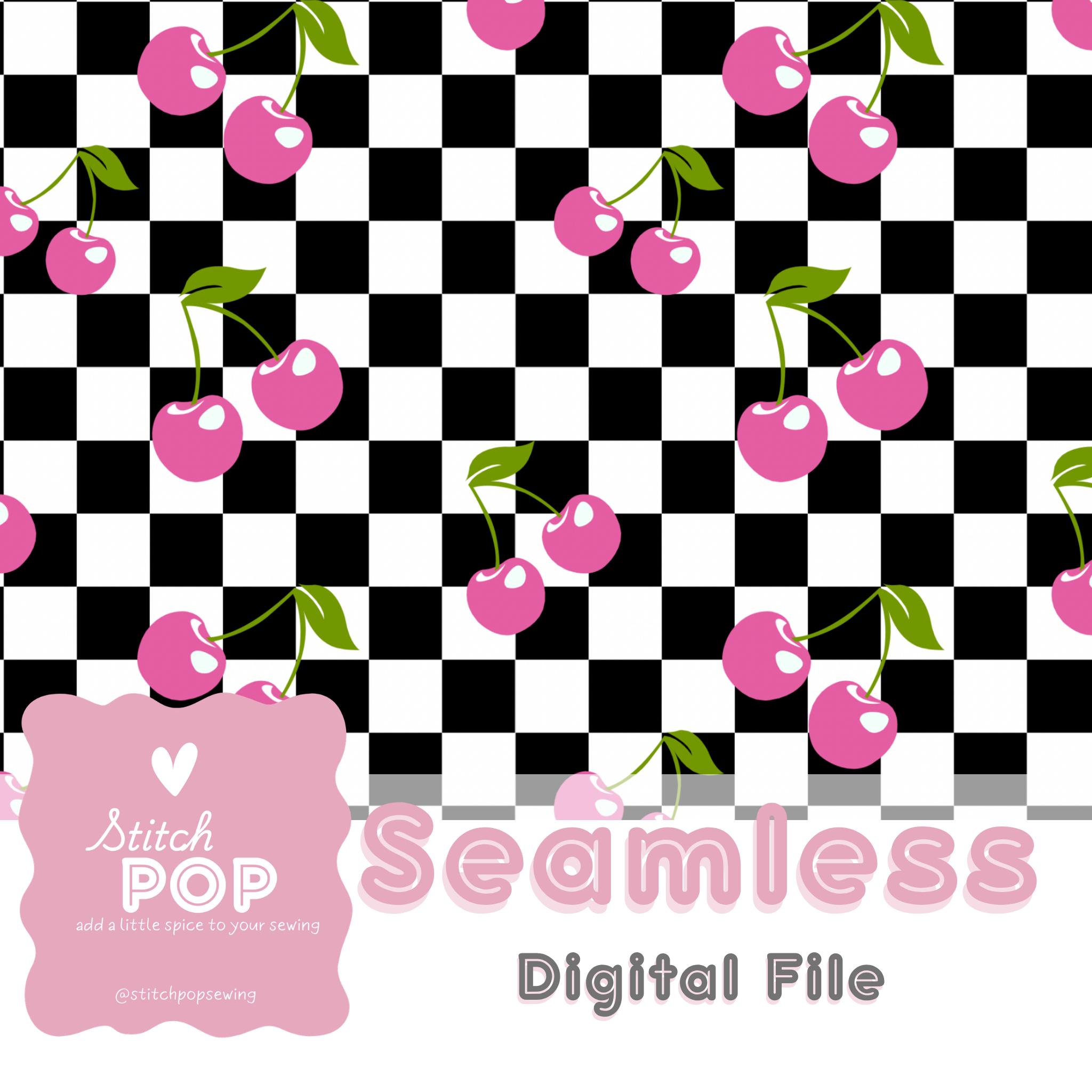 Cherry Checkers - Seamless File