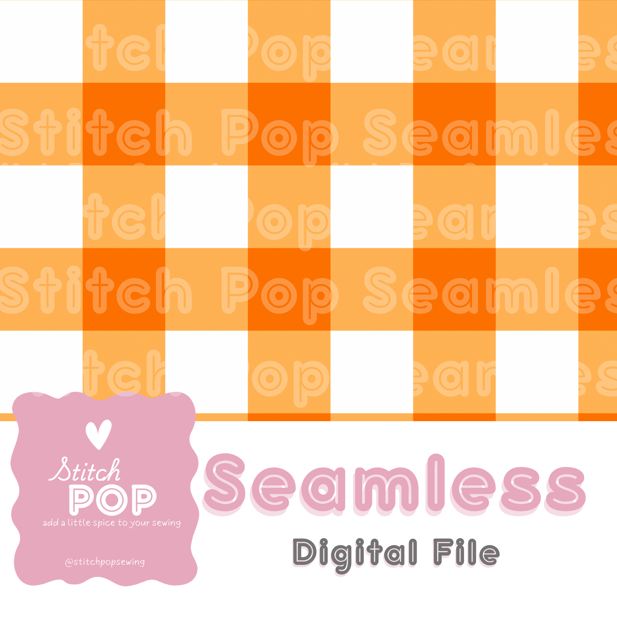 Orange Gingham -Seamless File