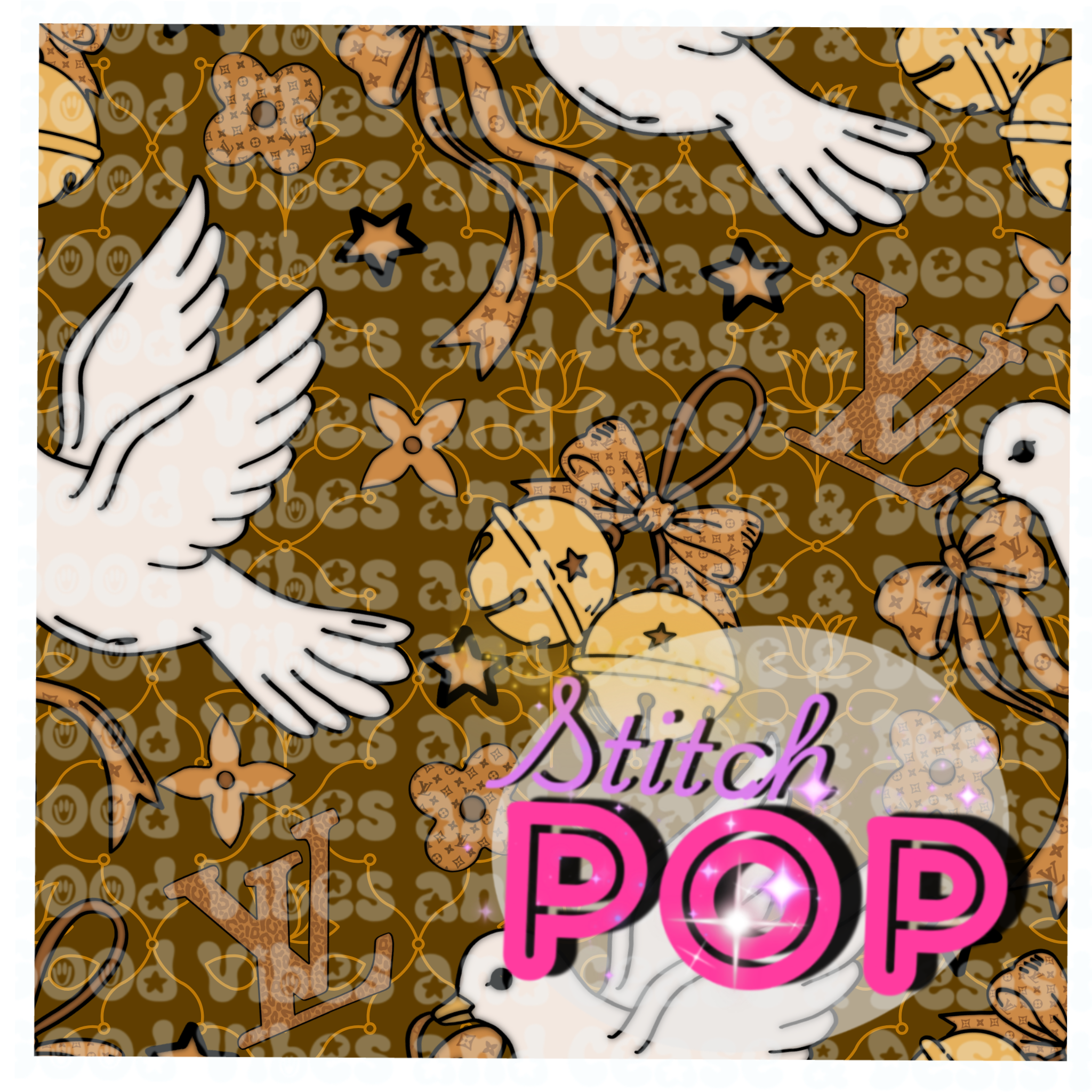 Christmas Doves Brown - Seamless File