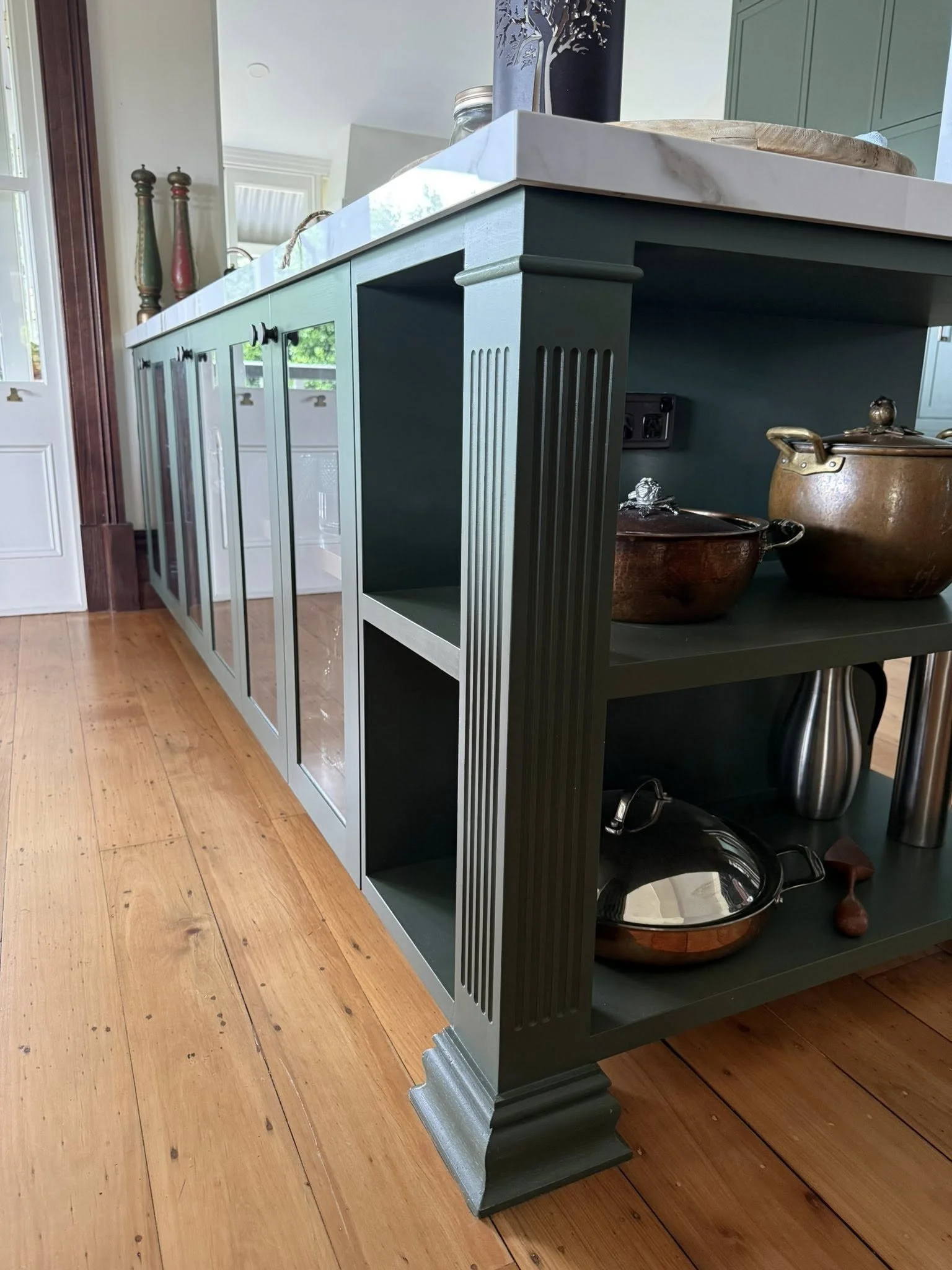 Built-in cabinetry refinishing project in Brisbane by SJR Painting