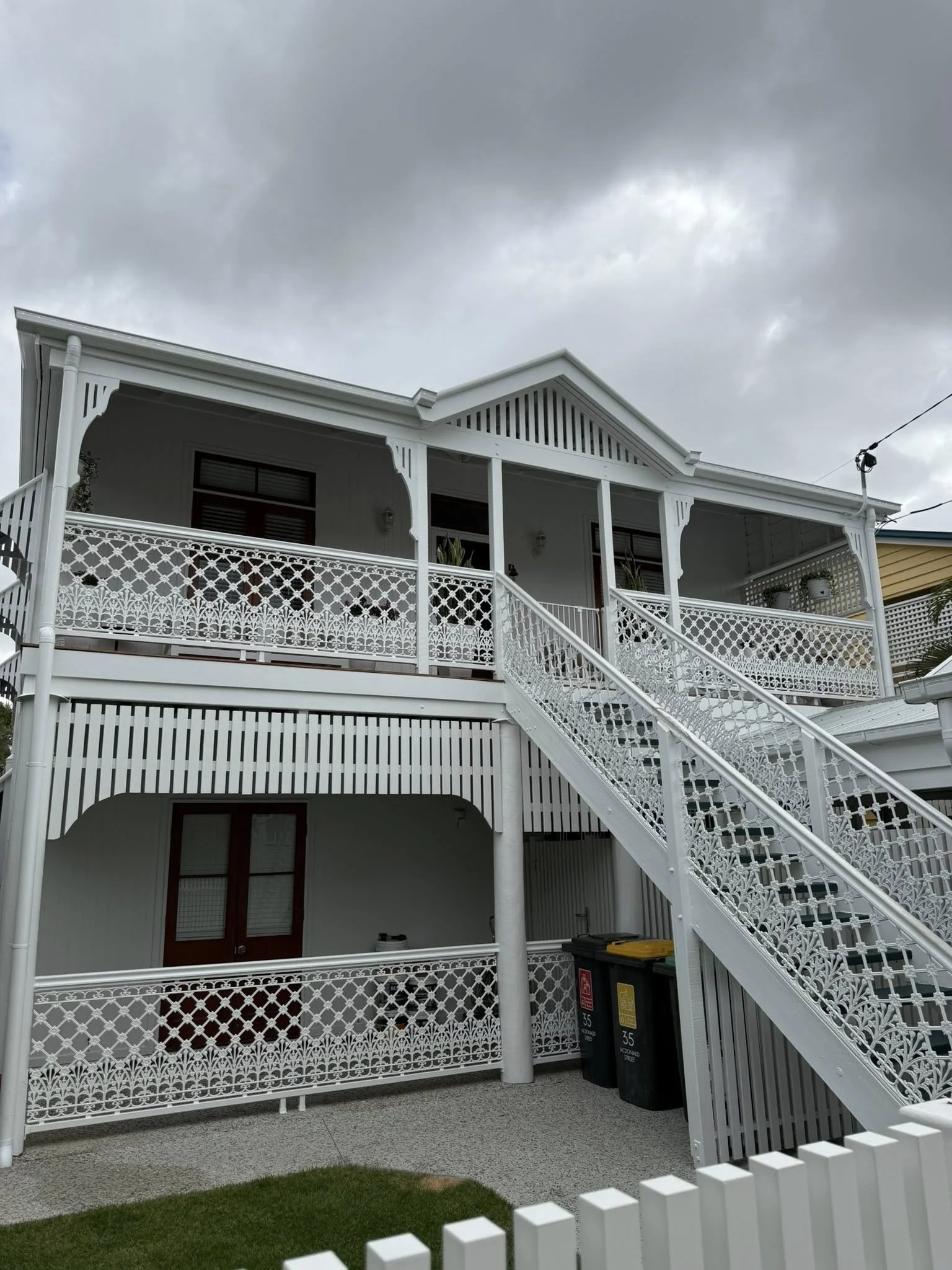 Exterior house repaint completed in North Brisbane by SJR Painting.