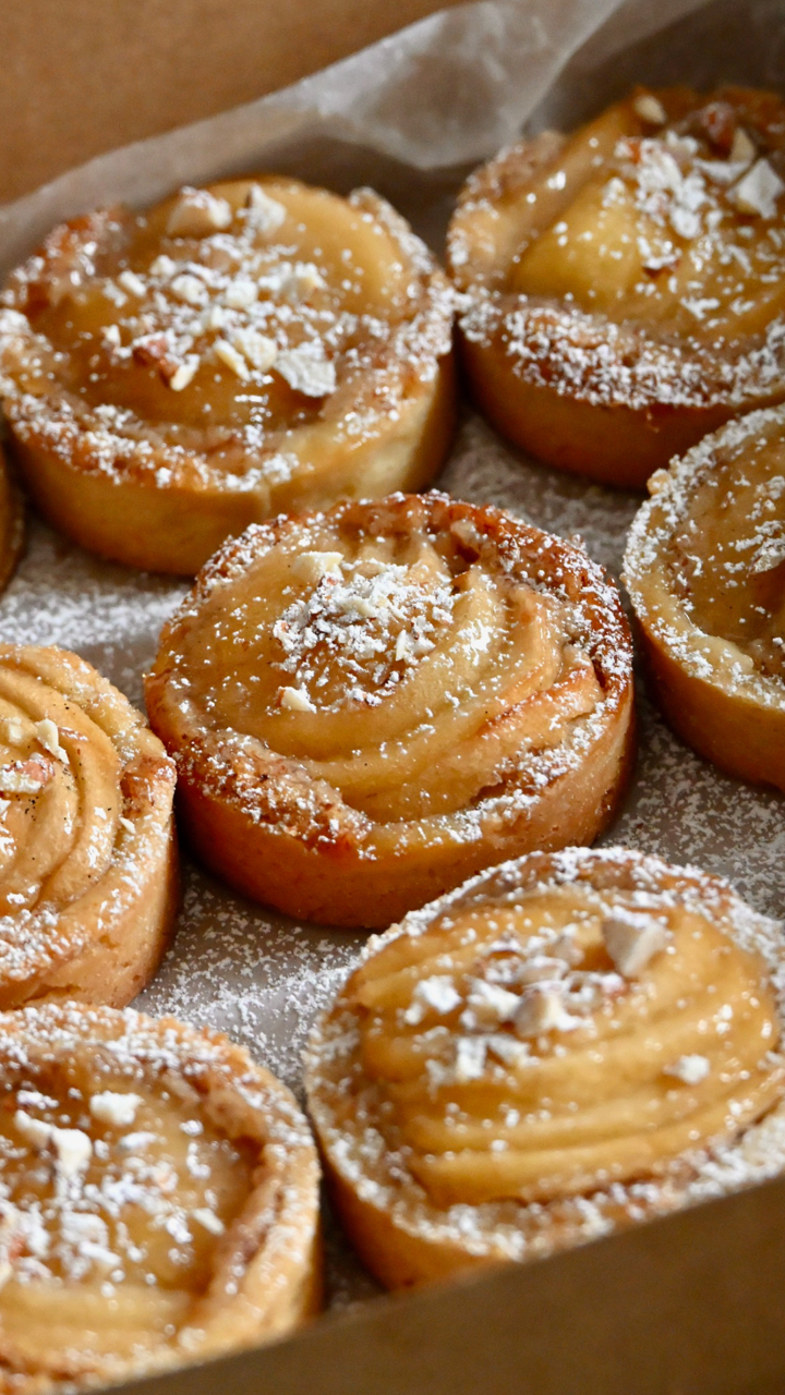 Spiced Pear Almond Cream Tart