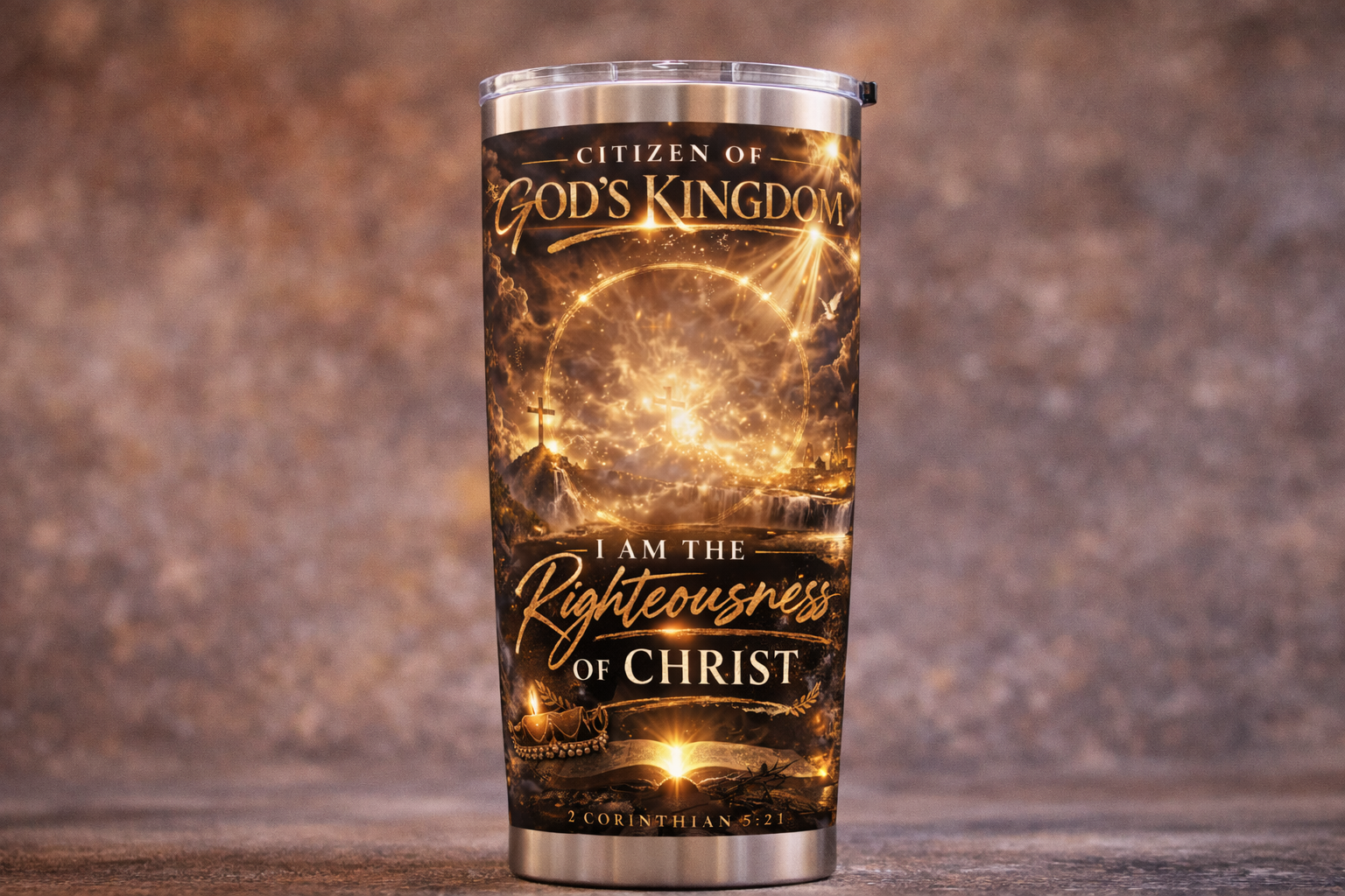 Metal Tumbler Gods Richeousness