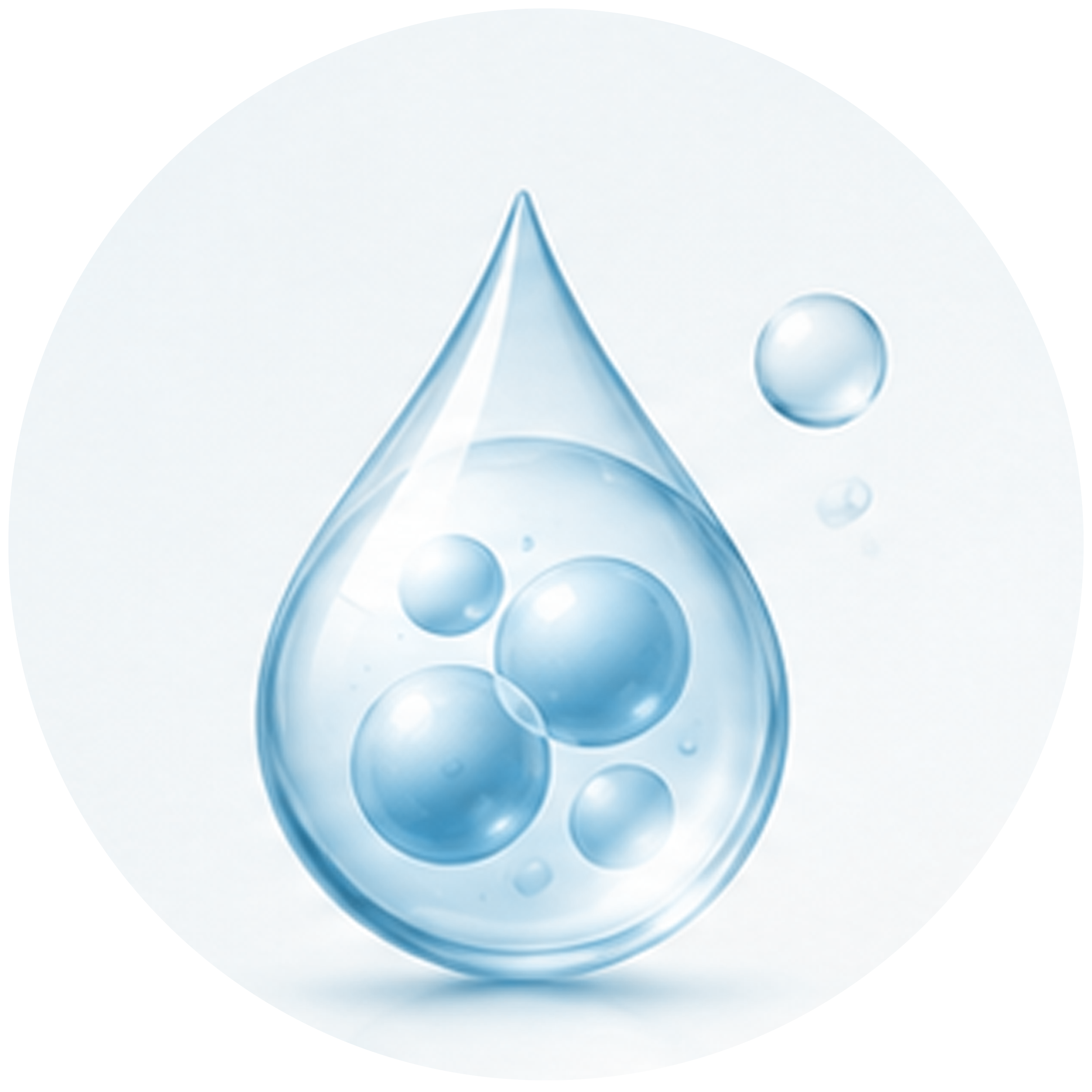 A close-up of a dropper dispensing a clear liquid into a glass sphere, with other similar spheres in the background, emphasizing a skincare treatment for skin rejuvenation.