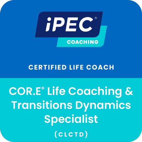 Certified Life Coach, COR.E Transitions Dynamics badge