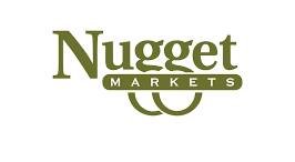 Nugget Markets logo with green text and design.