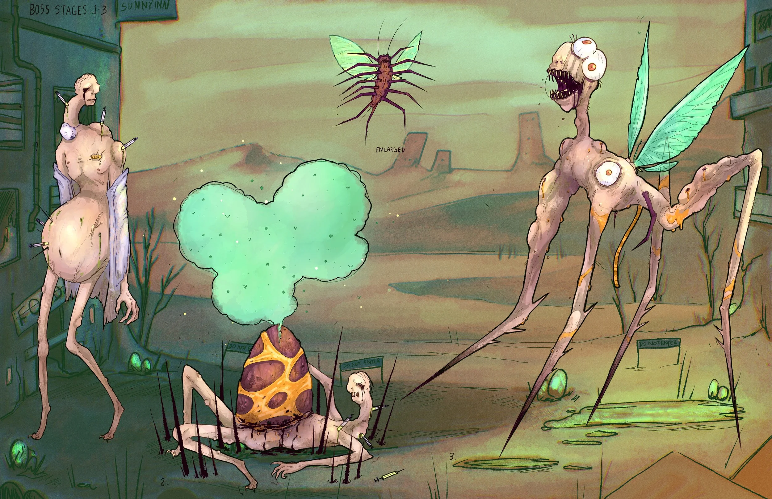 Boss concept stages and environment