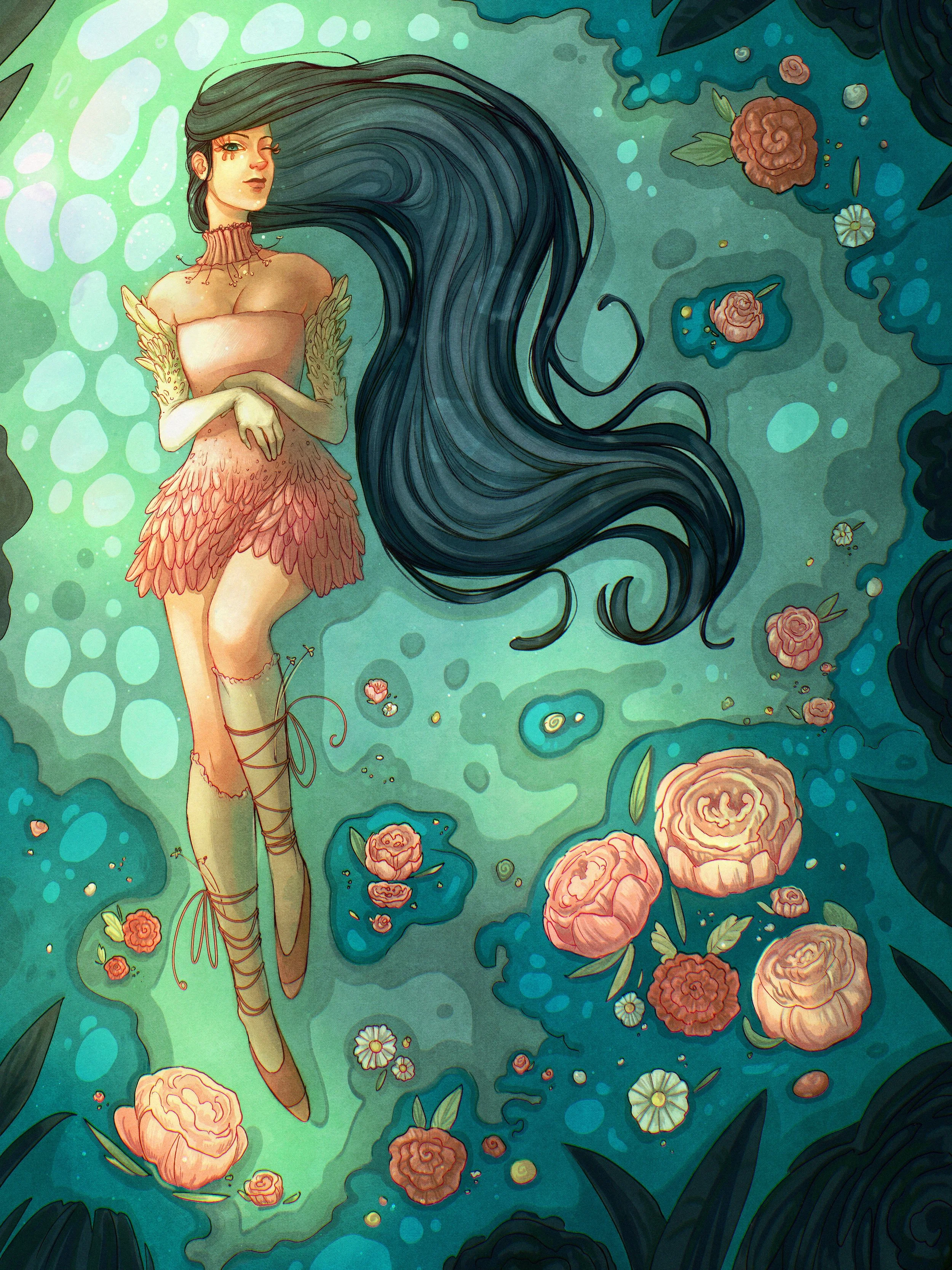 "Flower Girl" illustration