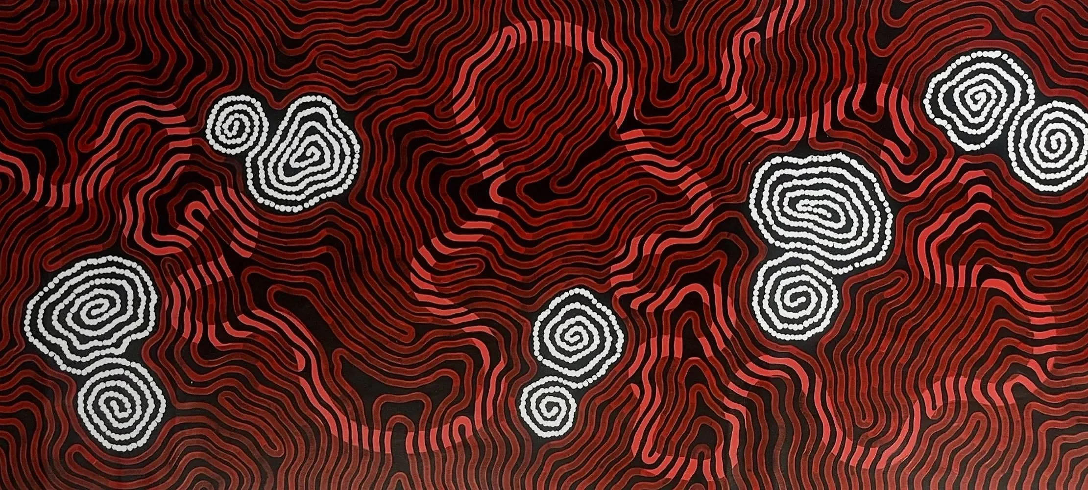 Original Aboriginal painting on canvas by Bunjil Art titled Guided 2